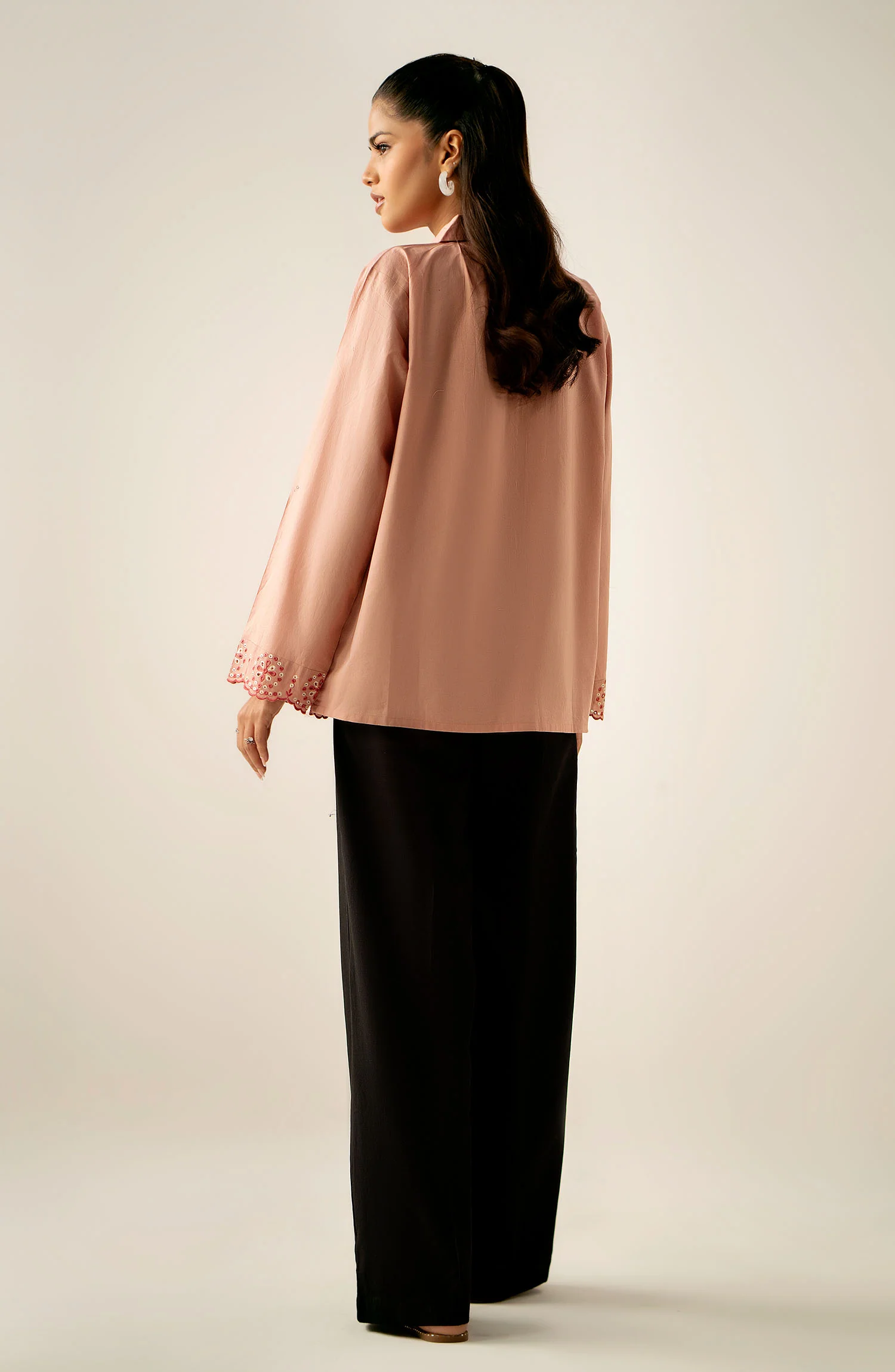 Stitched 1 Piece Embroidered Cambric Top - Image 5