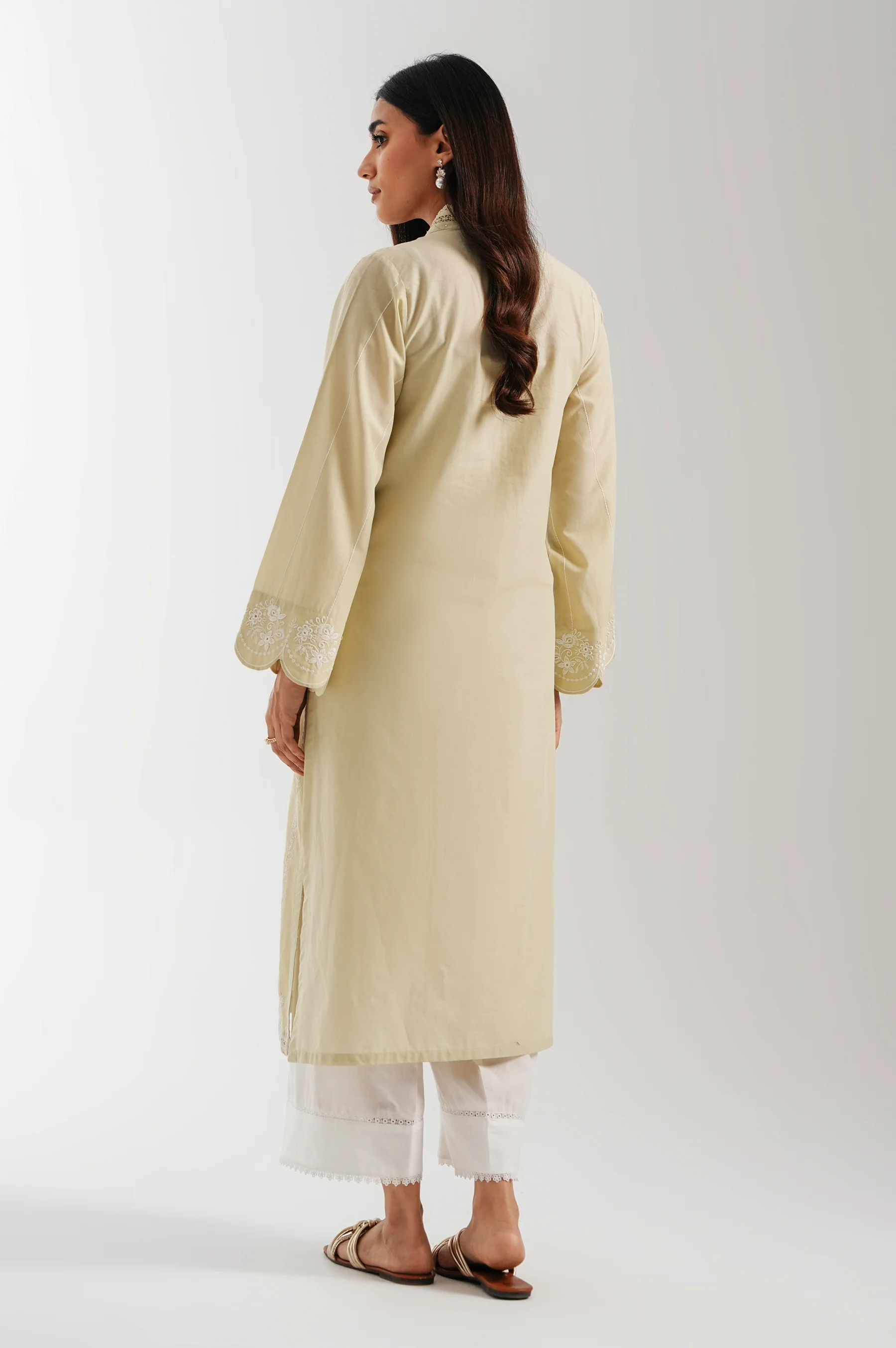 Stitched 1 Piece Embroidered Chikankari Shirt - Image 4