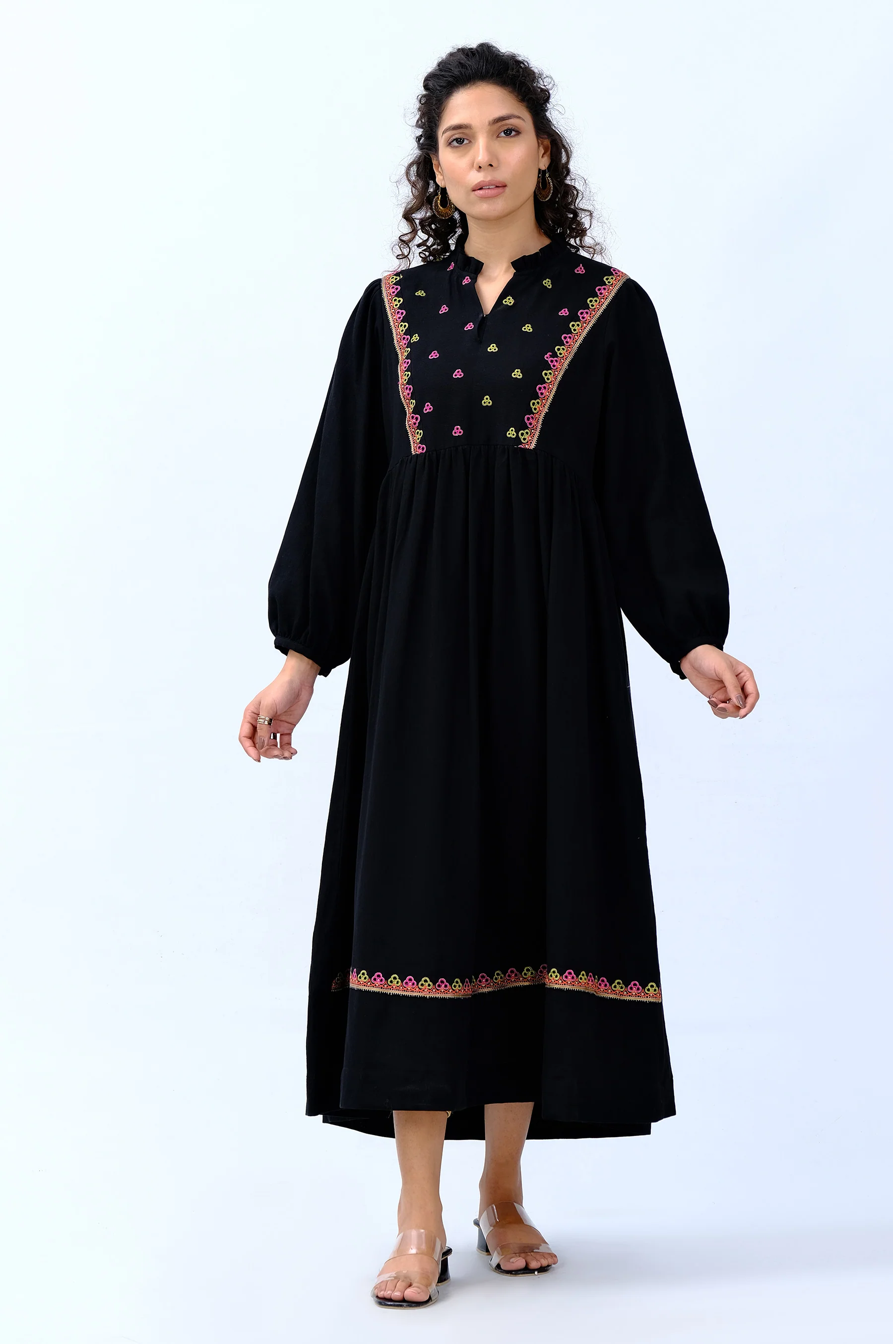 Stitched 1 Piece Embroidered cottel Shirt