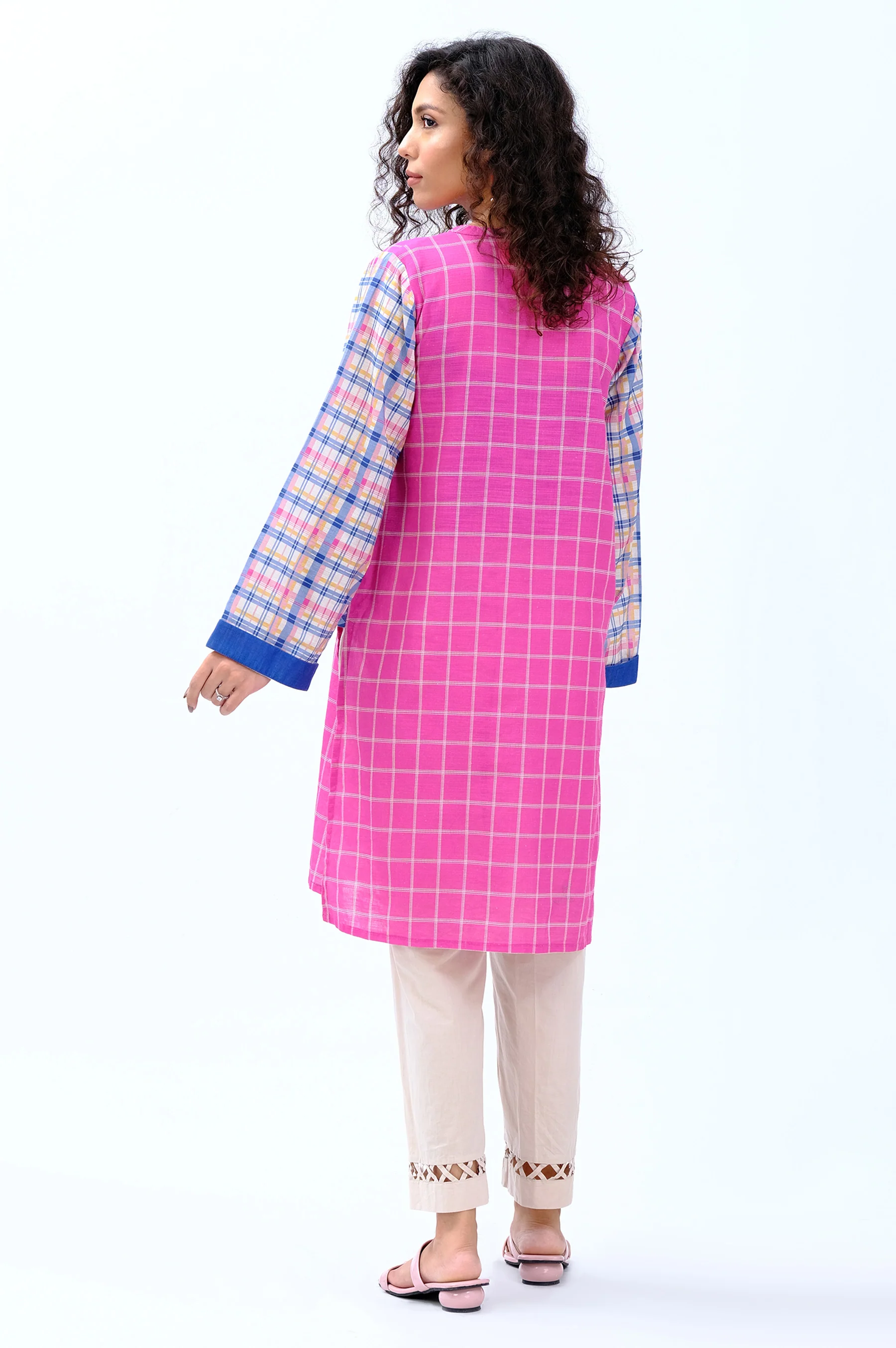 Stitched 1 Piece Embroidered Cottel Shirt - Image 3