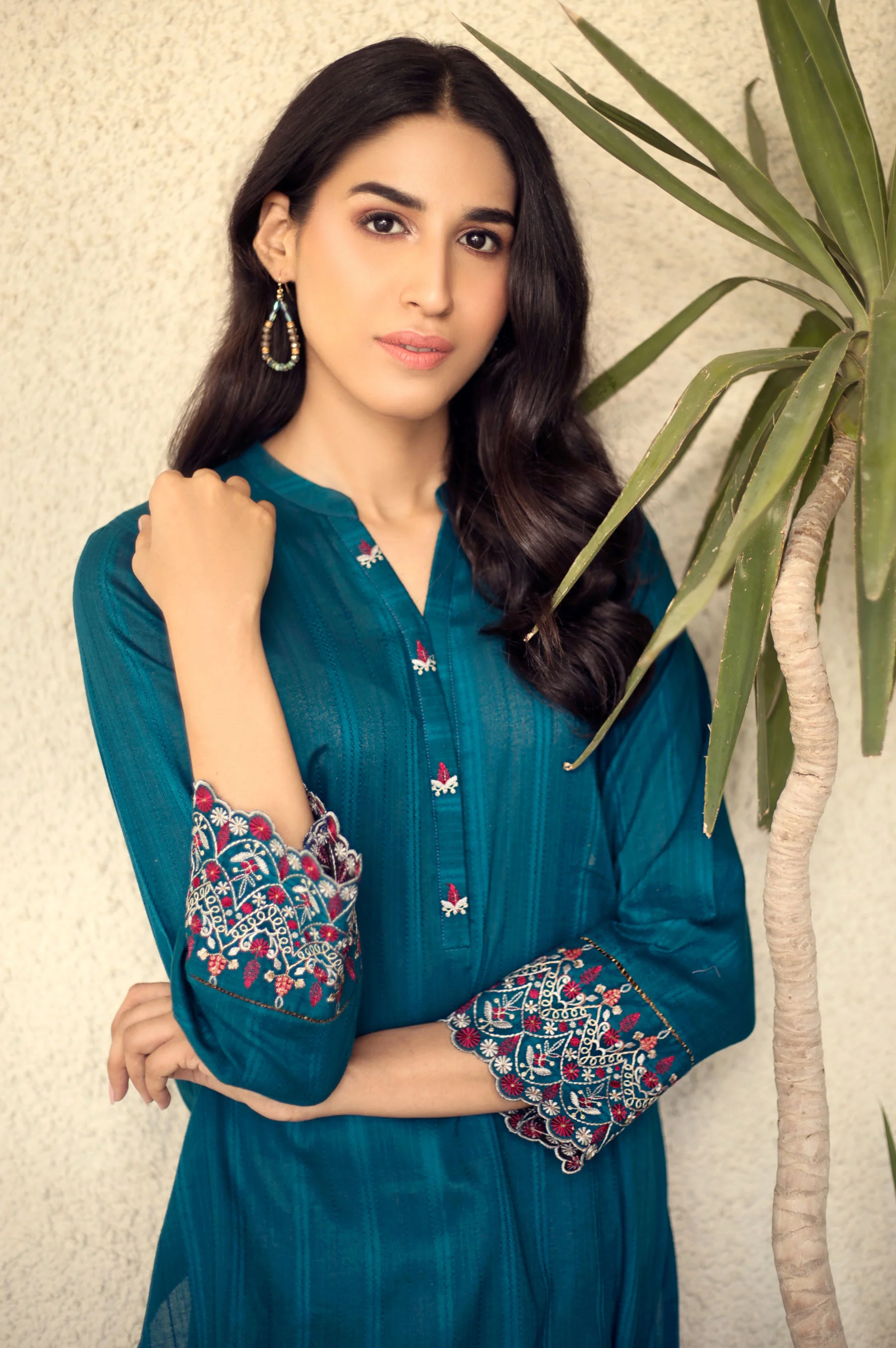 Stitched 1 Piece Embroidered Shirt - Image 3