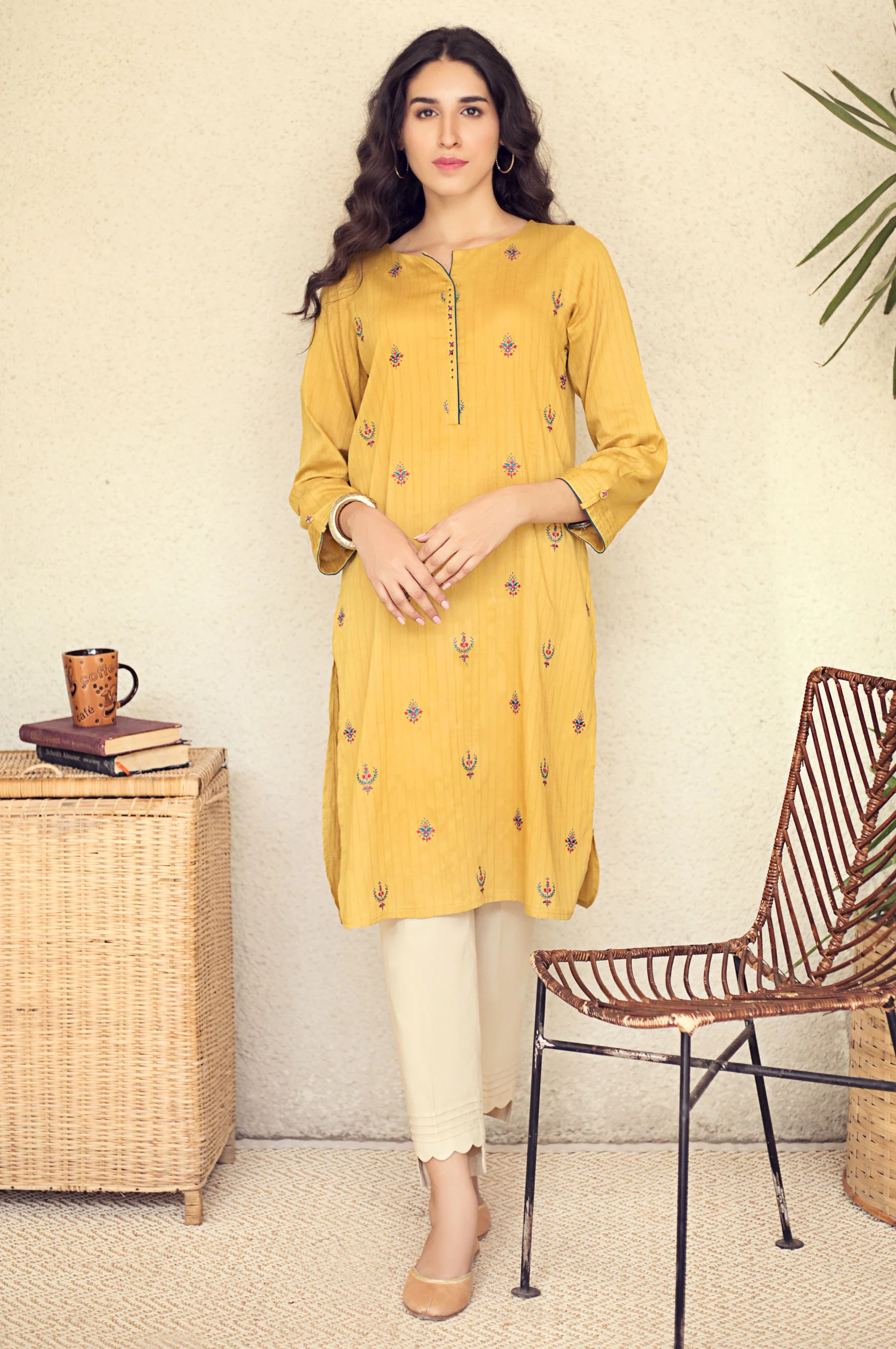 Stitched 1 Piece Embroidered Shirt - Image 3