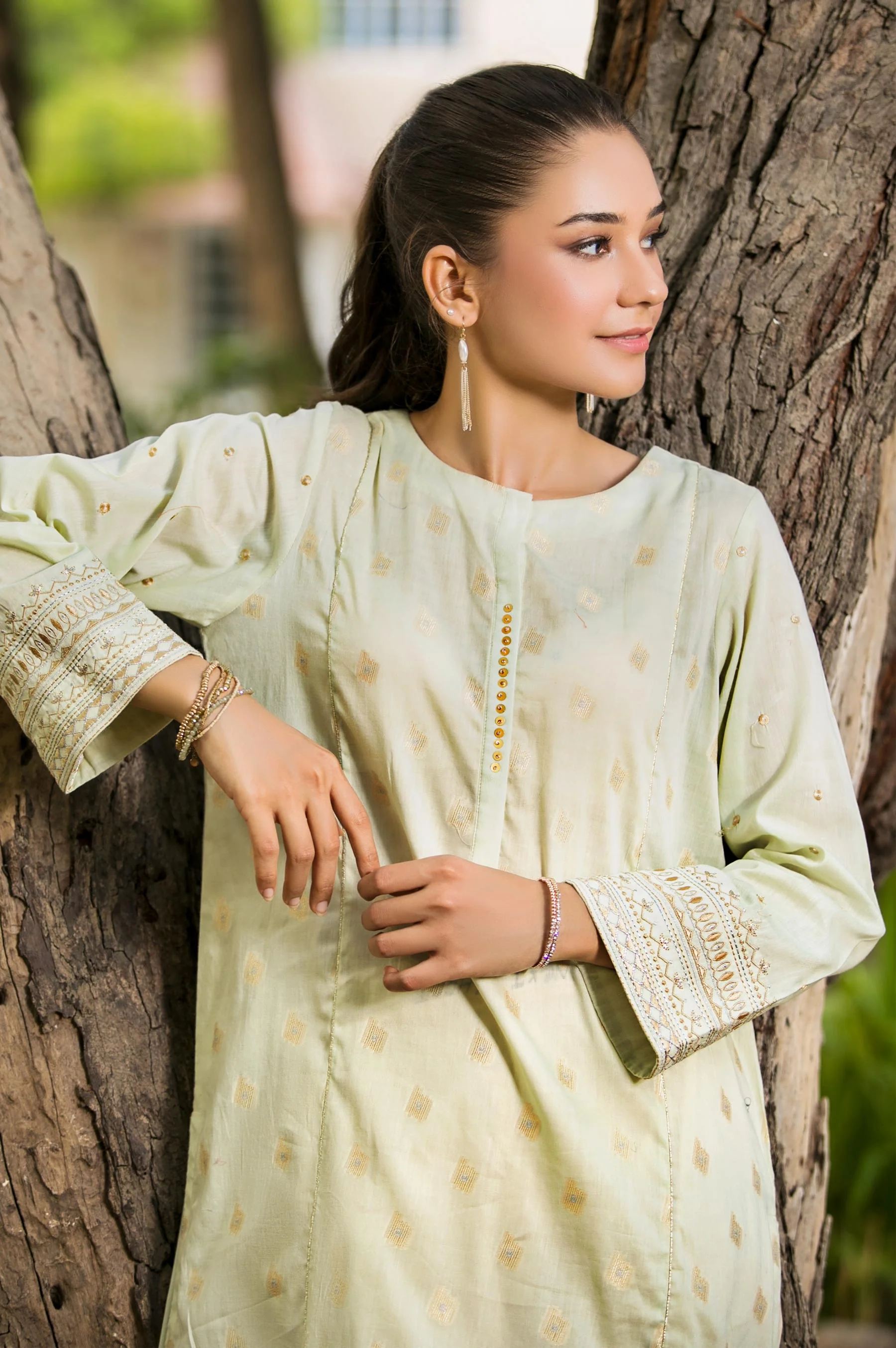 Stitched 1 Piece Embroidered Shirt - Image 2