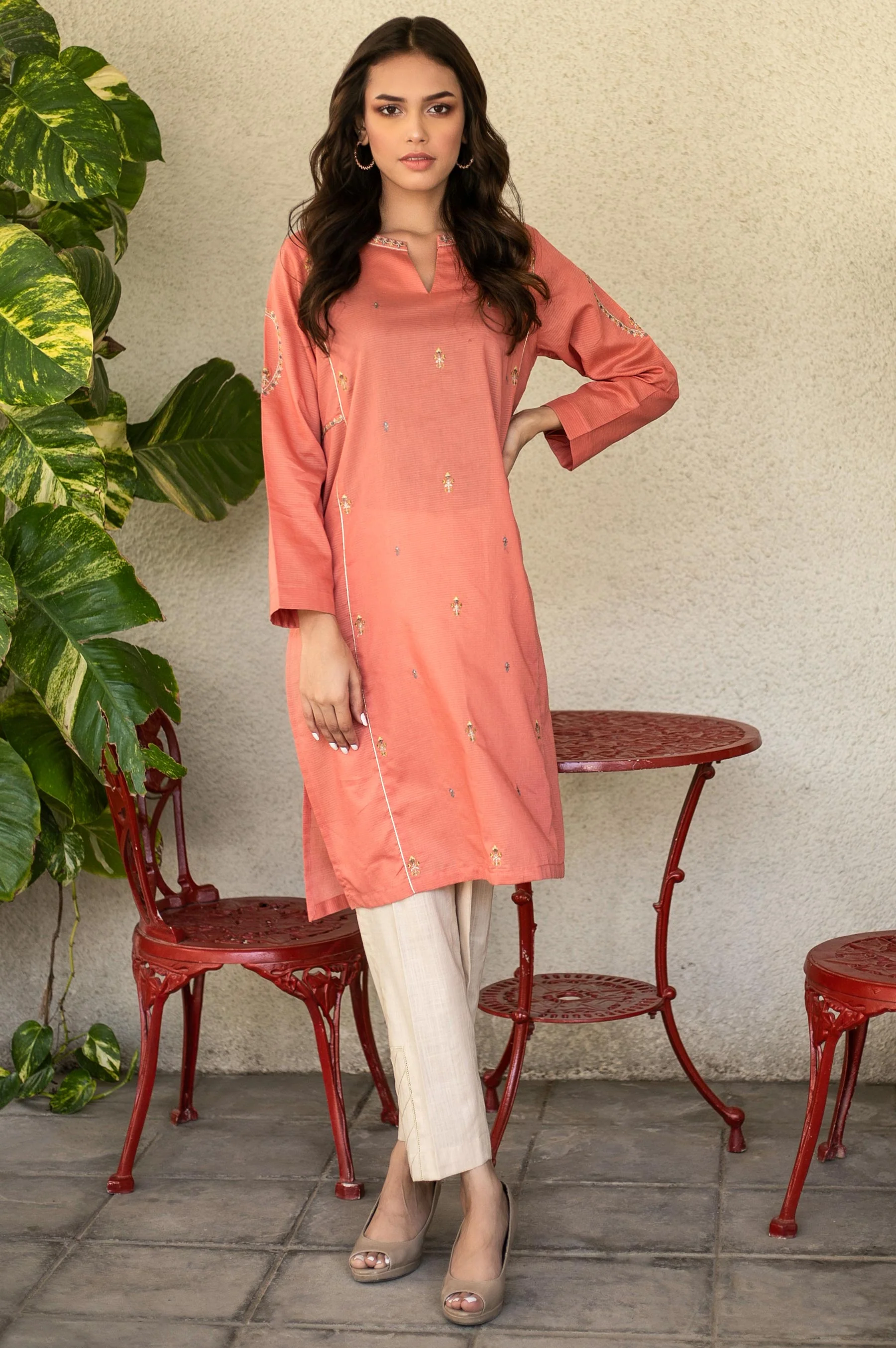 Stitched 1 Piece Embroidered Shirt