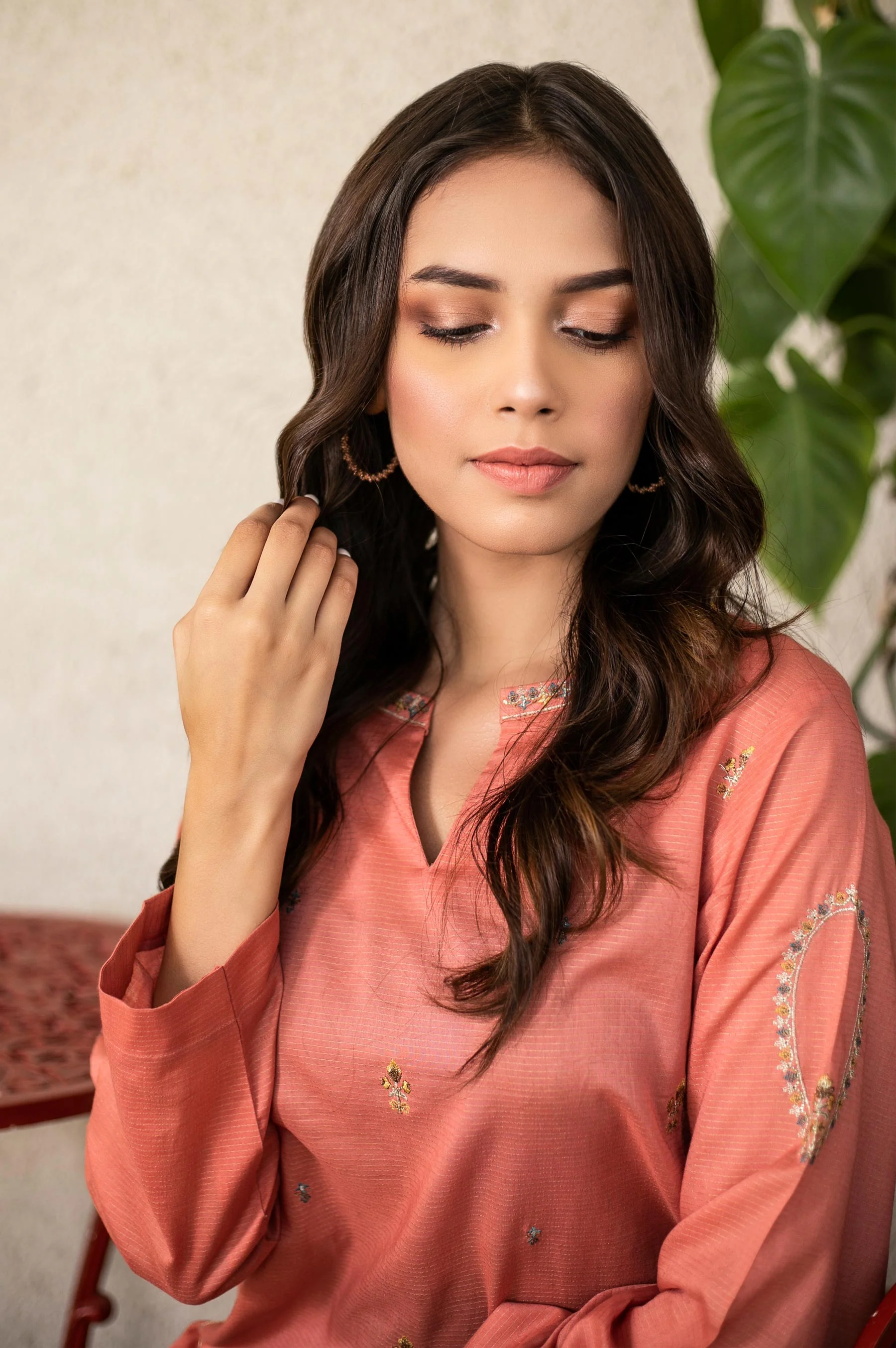 Stitched 1 Piece Embroidered Shirt - Image 3