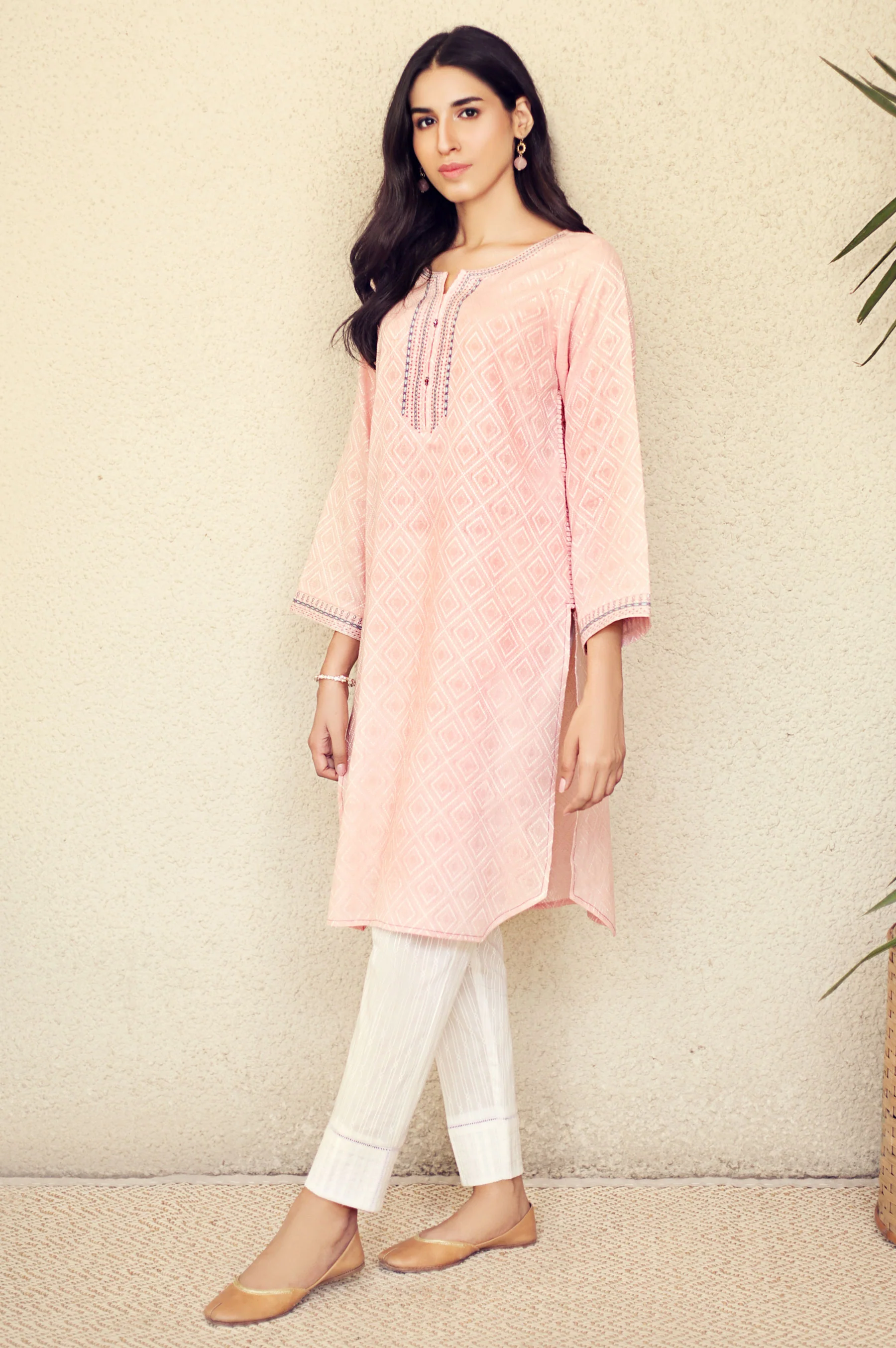 Stitched 1 Piece Embroidered Shirt - Image 4