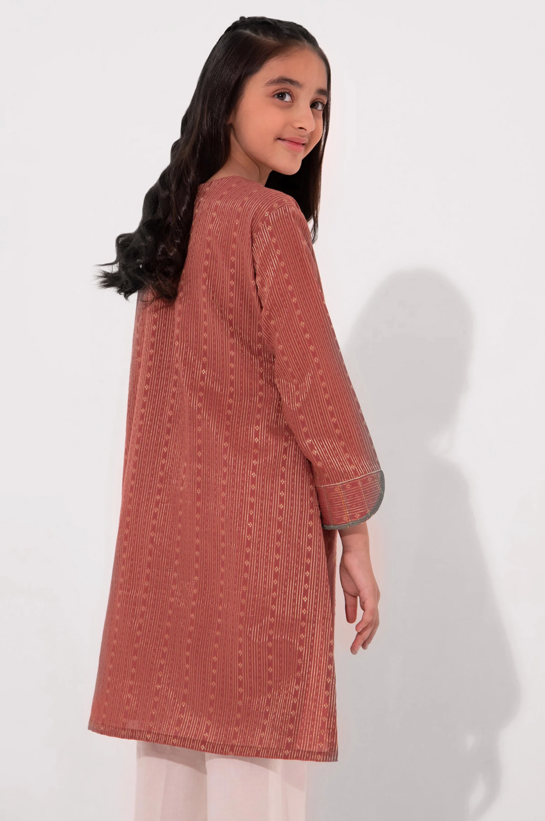 Stitched 1 Piece Embroidered Jacquard Shirt - Image 3