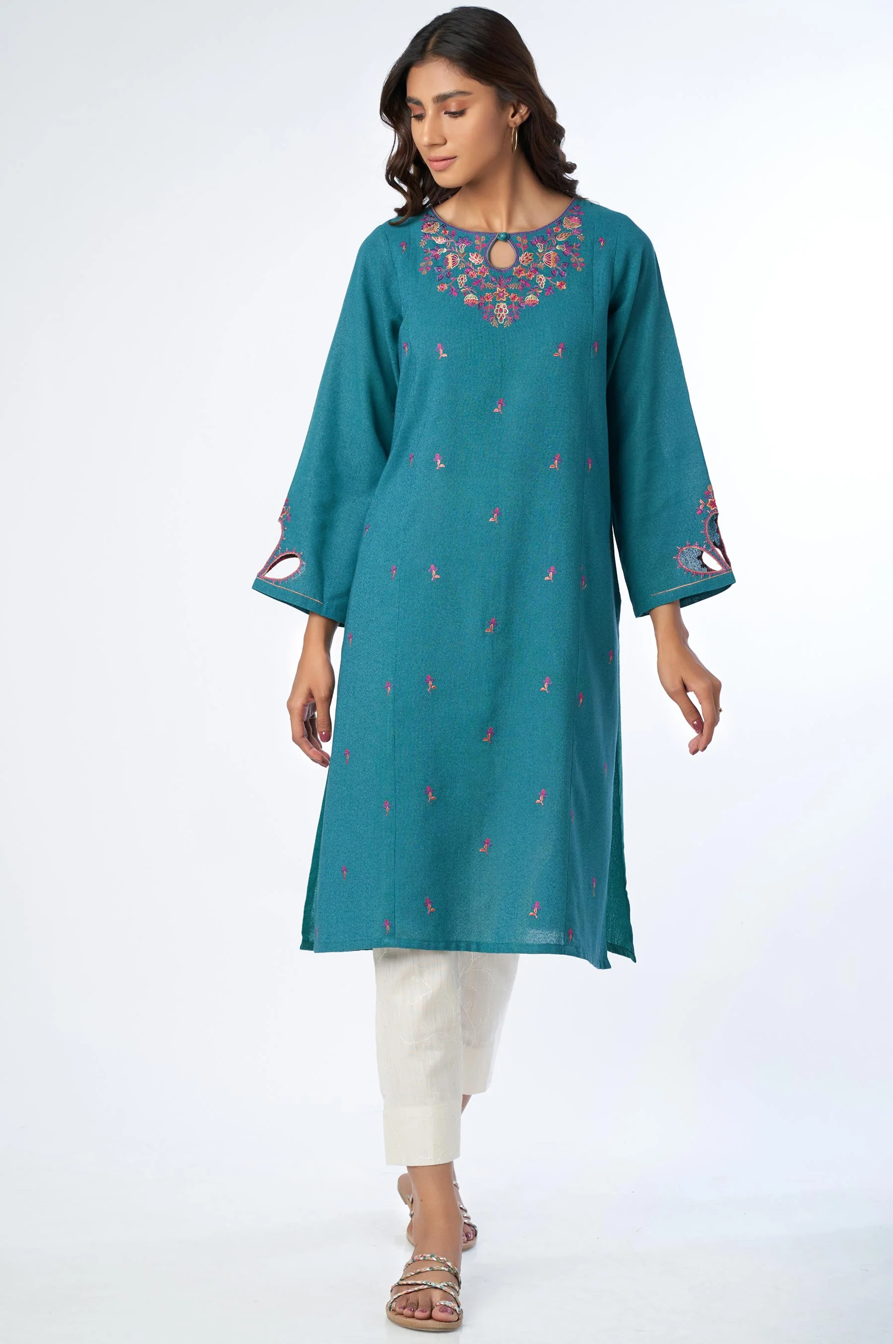 Stitched 1 Piece Embroidered Karandi Shirt - Image 2