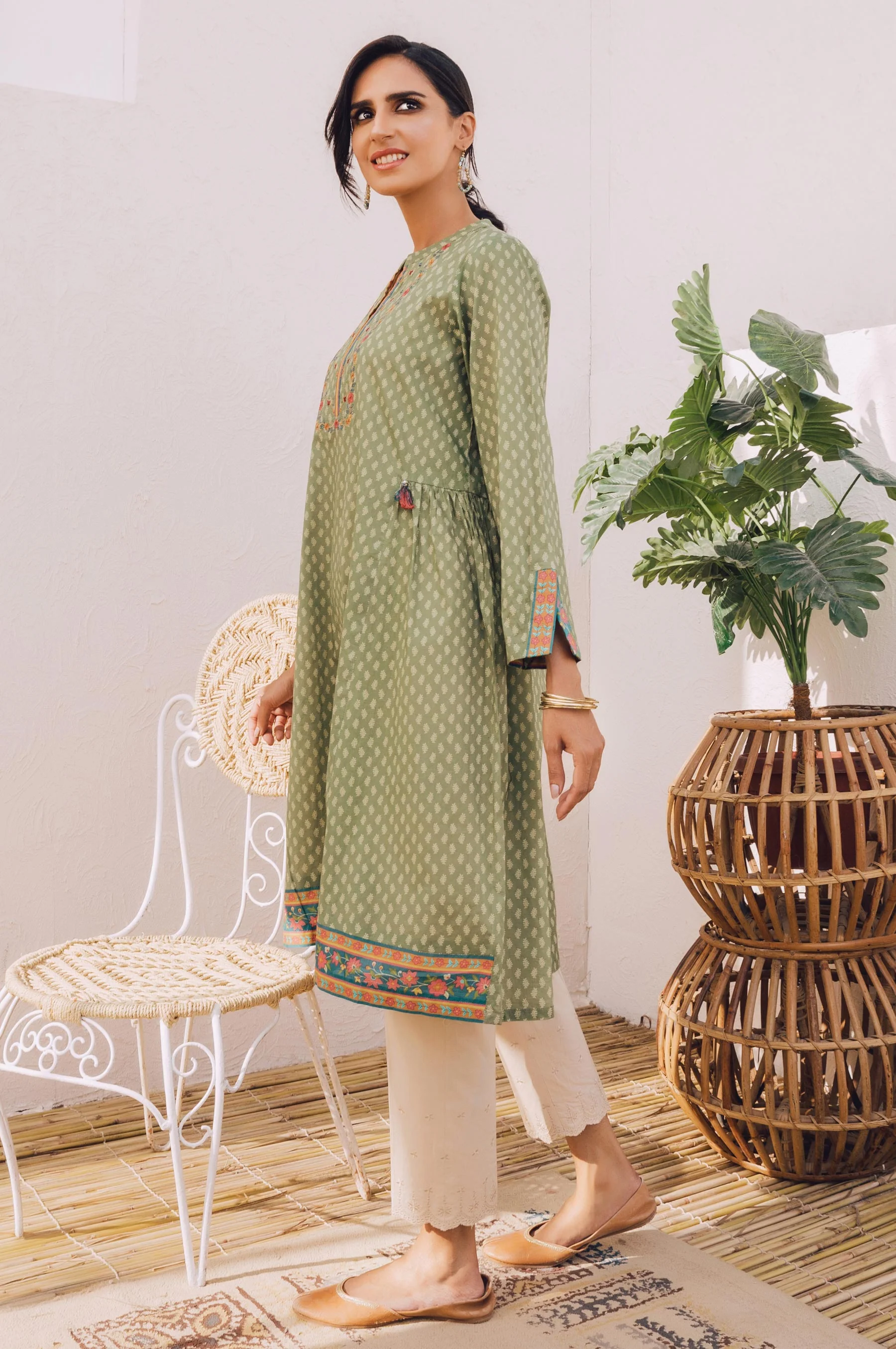 Stitched 1 Piece Embroidered Lawn Shirt - Image 2
