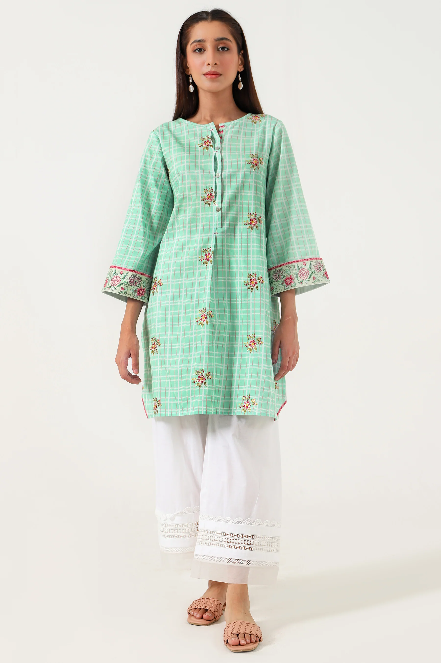 Stitched 1 Piece Embroidered Lawn Shirt - Image 2
