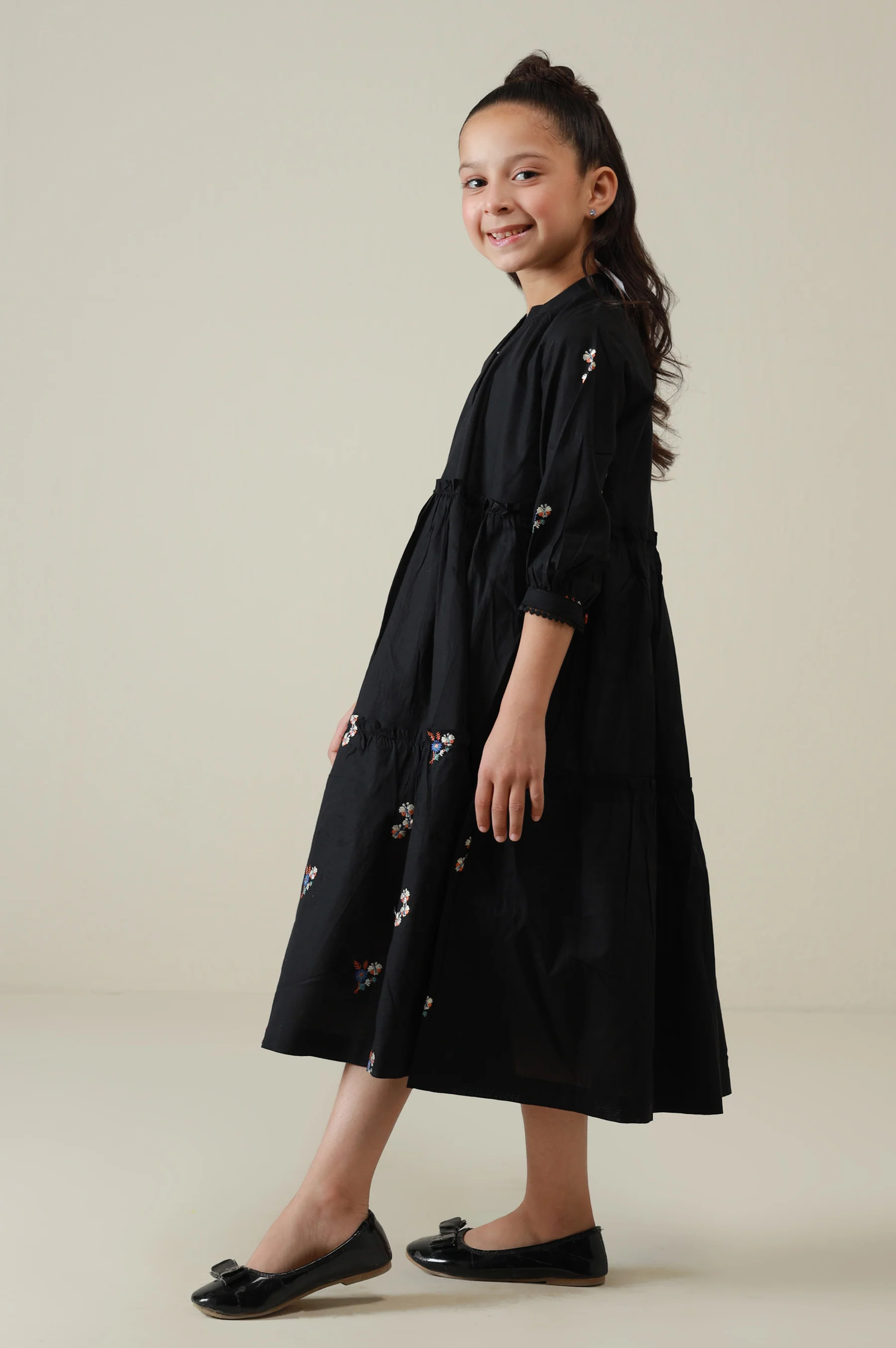 Stitched 1 Piece Embroidered Long Dress - Image 7
