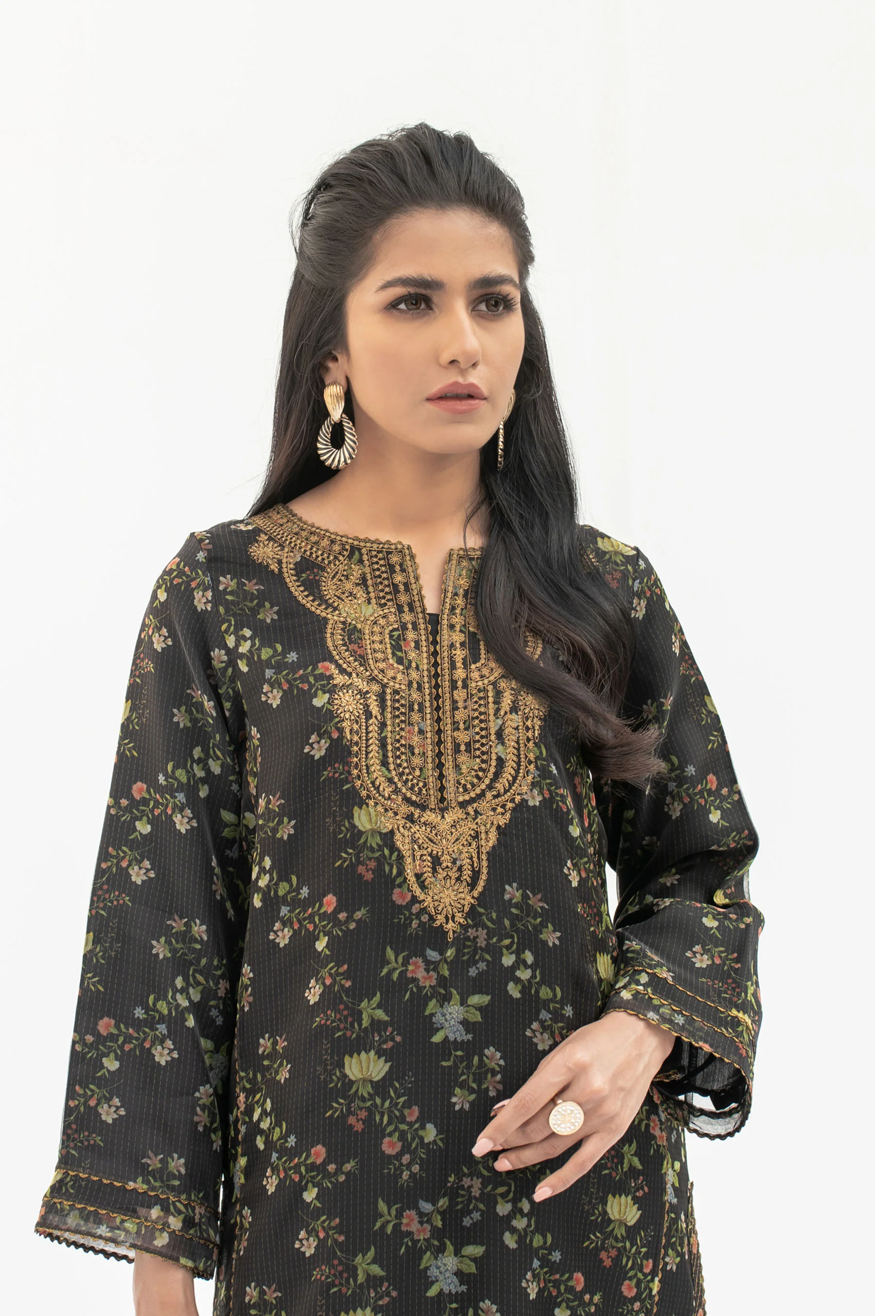Stitched 1 Piece Digital Print + Embroidered Shirt - Image 4