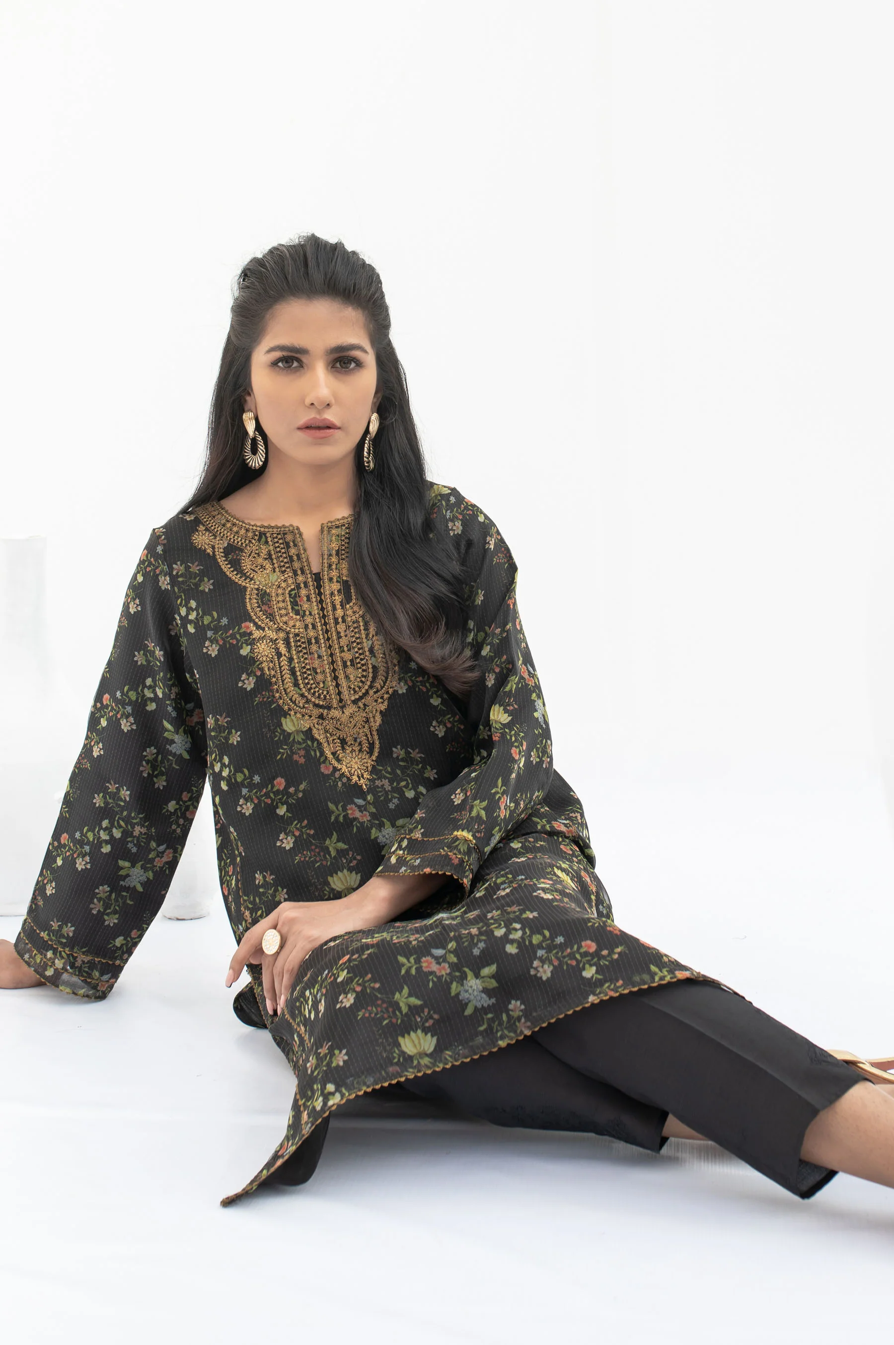 Stitched 1 Piece Digital Print + Embroidered Shirt - Image 5