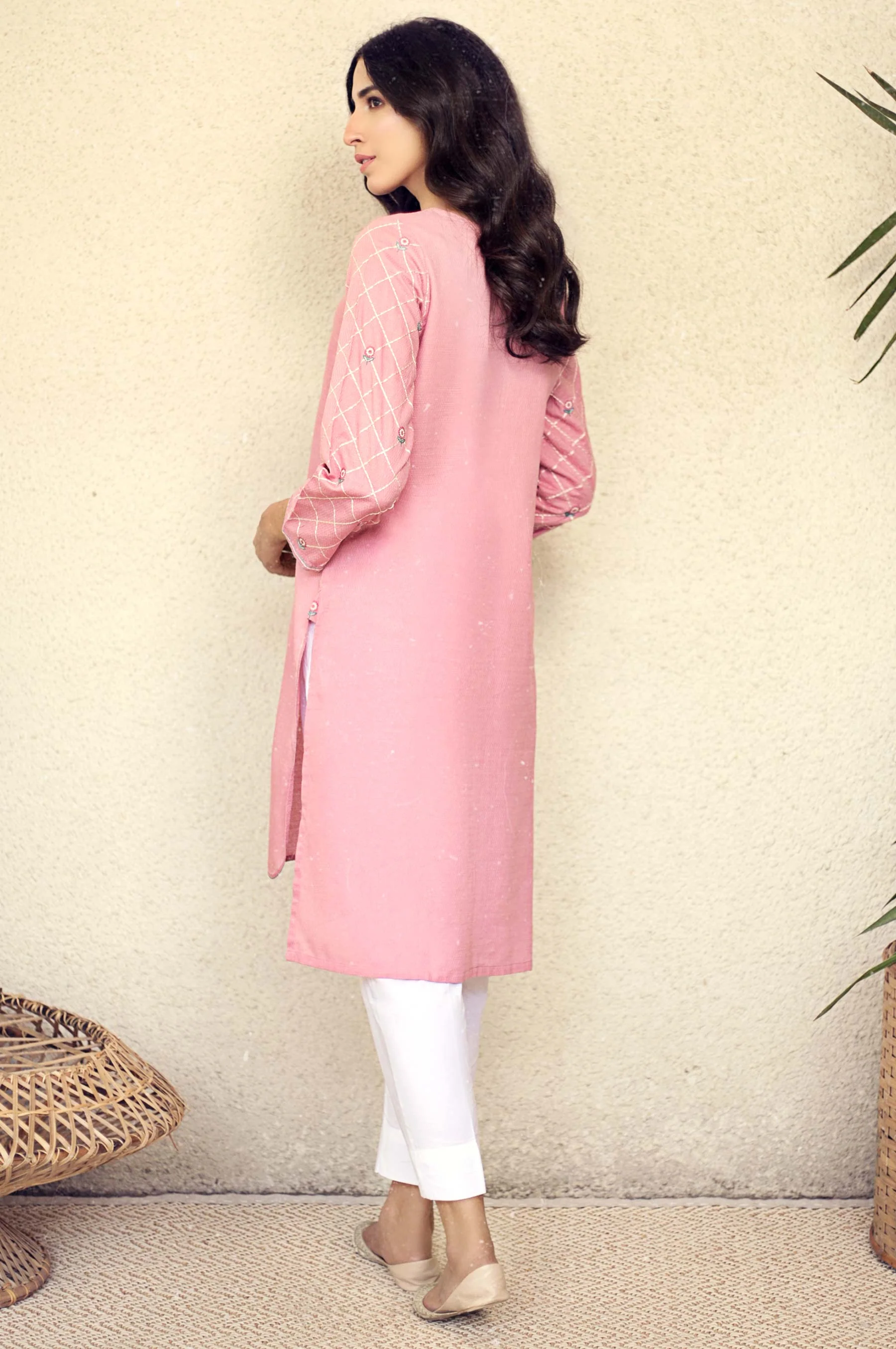 Stitched 1 Piece Embroidered Shirt - Image 2