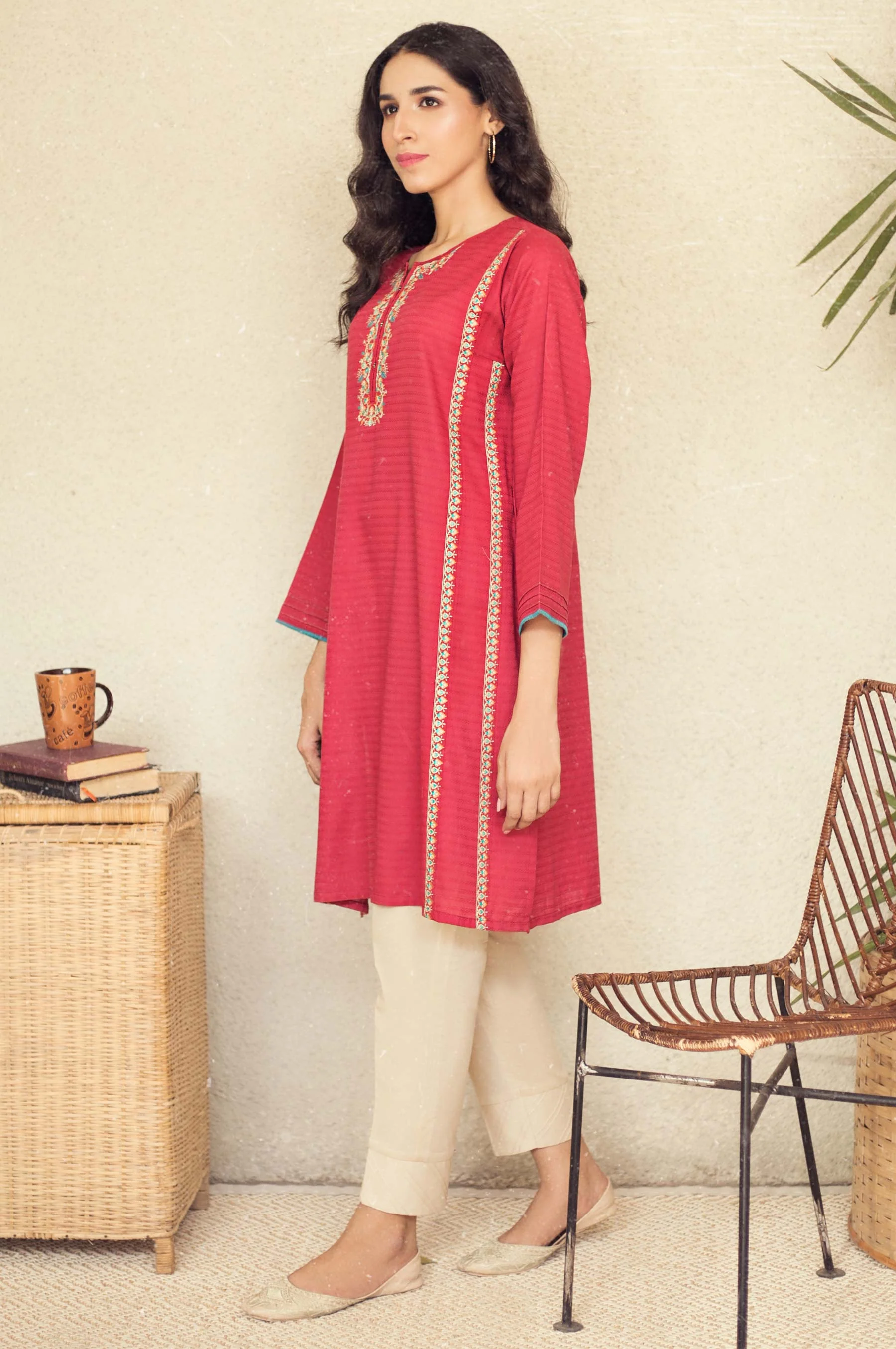 Stitched 1 Piece Embroidered Shirt - Image 2