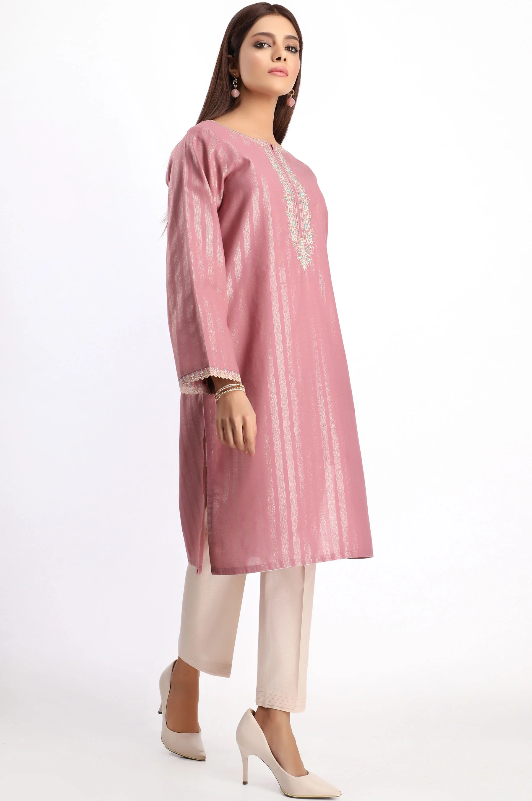 Stitched 1 Piece Embroidered Shirt - Image 3
