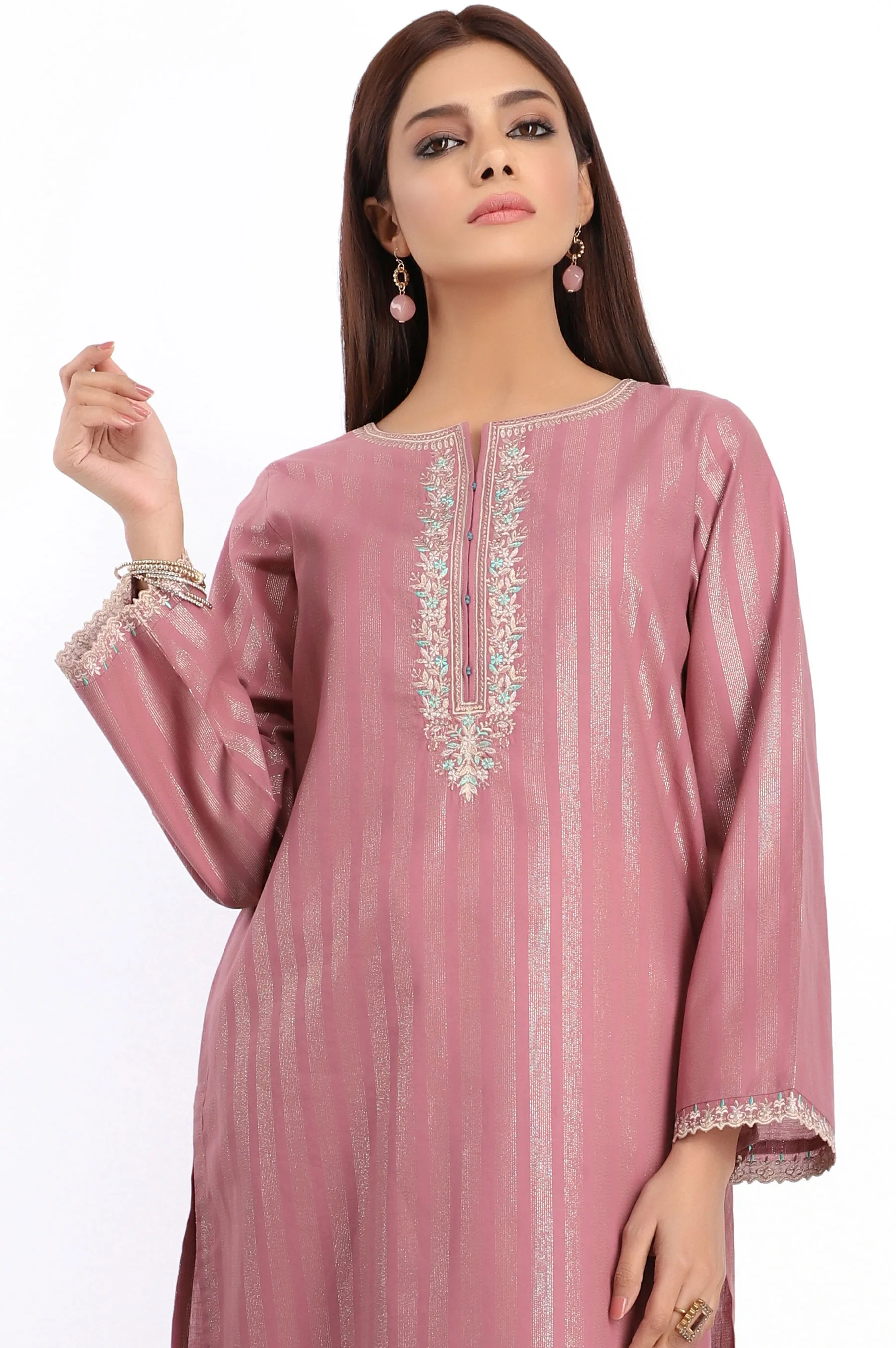 Stitched 1 Piece Embroidered Shirt - Image 4