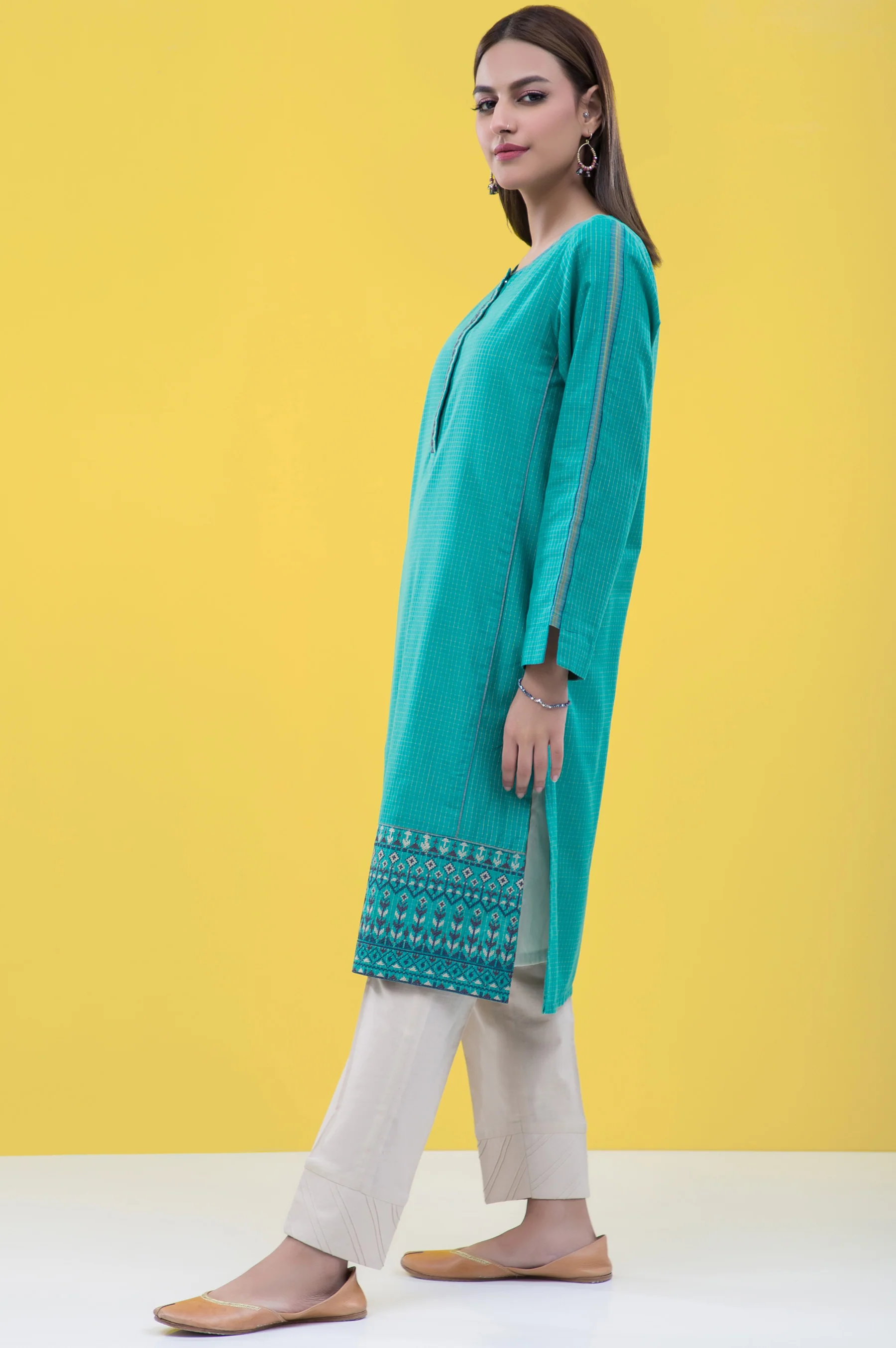 Stitched 1 Piece Embroidered Shirt - Image 2