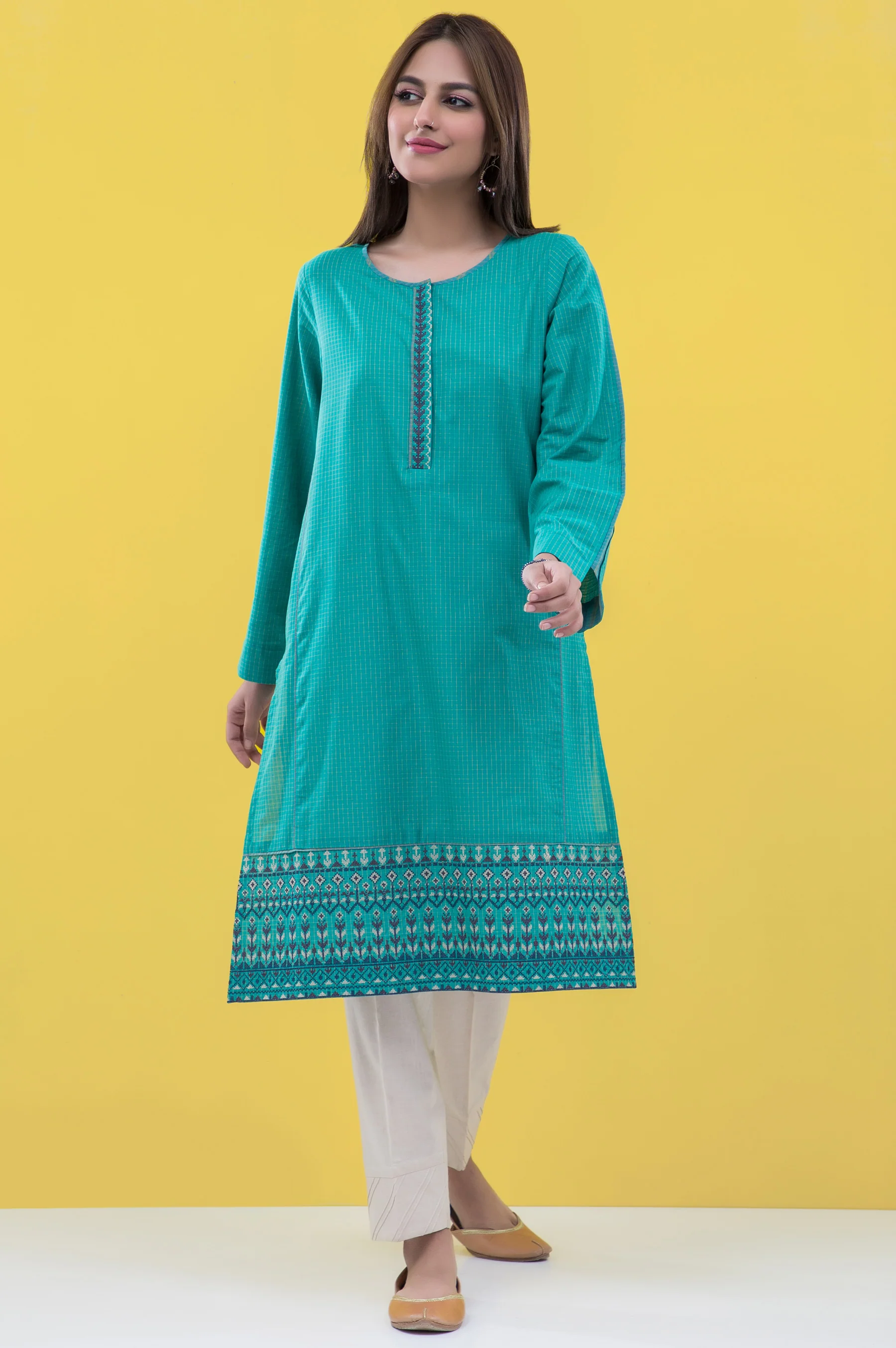 Stitched 1 Piece Embroidered Shirt - Image 3