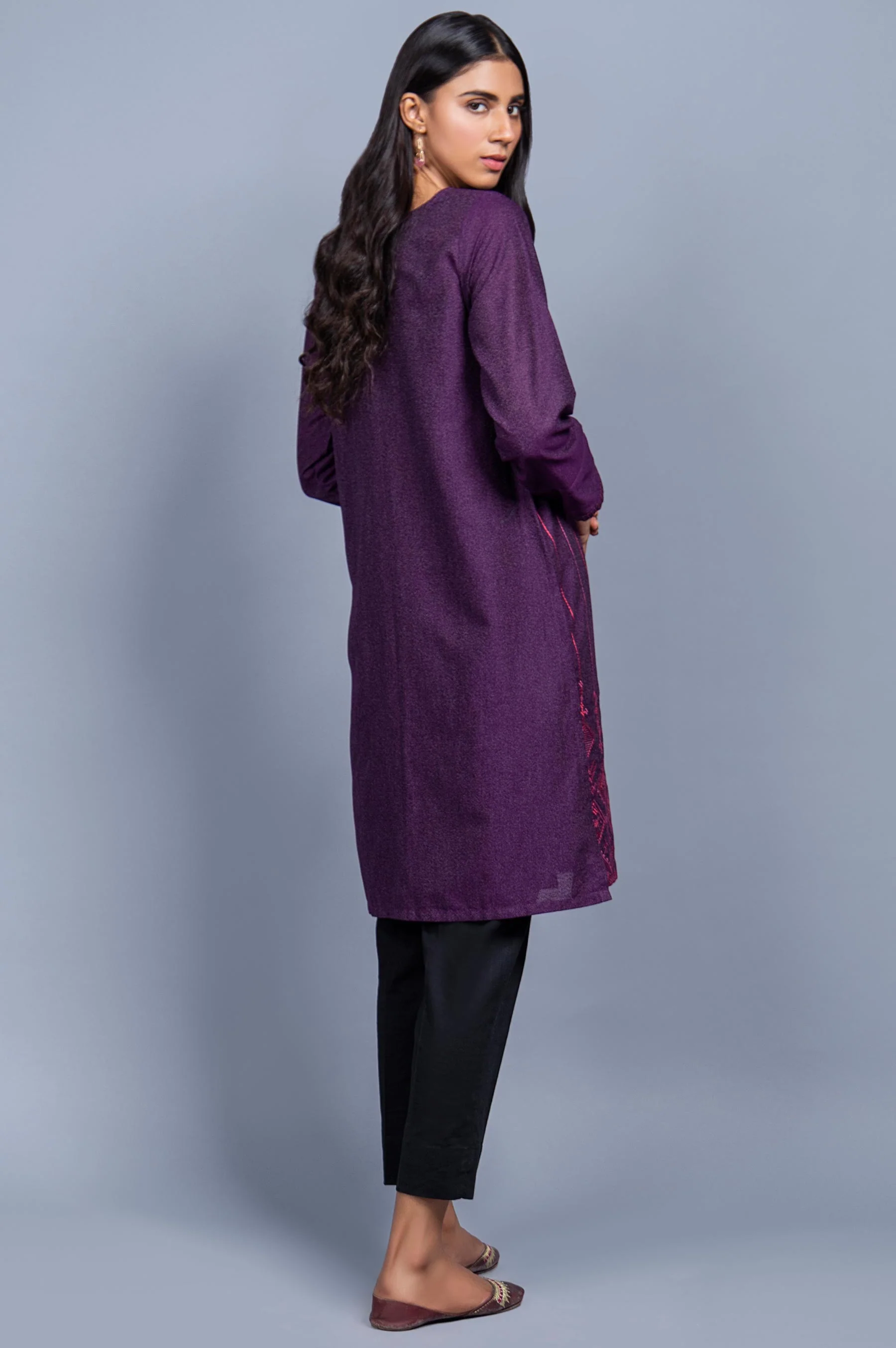 Stitched 1 Piece Embroidered Karandi Shirt - Image 2