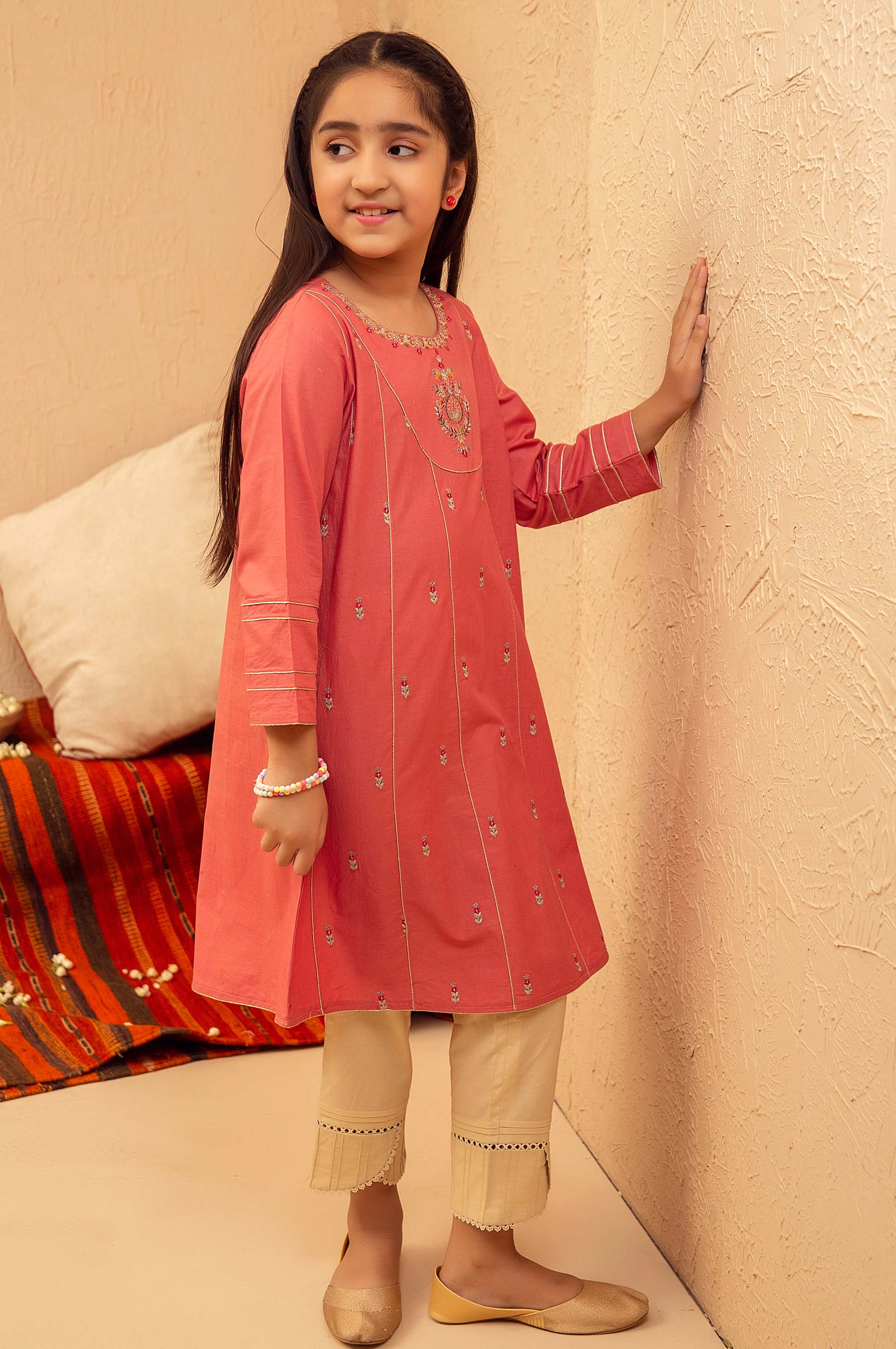 stitched 1 Piece Embroidered Shirt - Cotton - Image 2