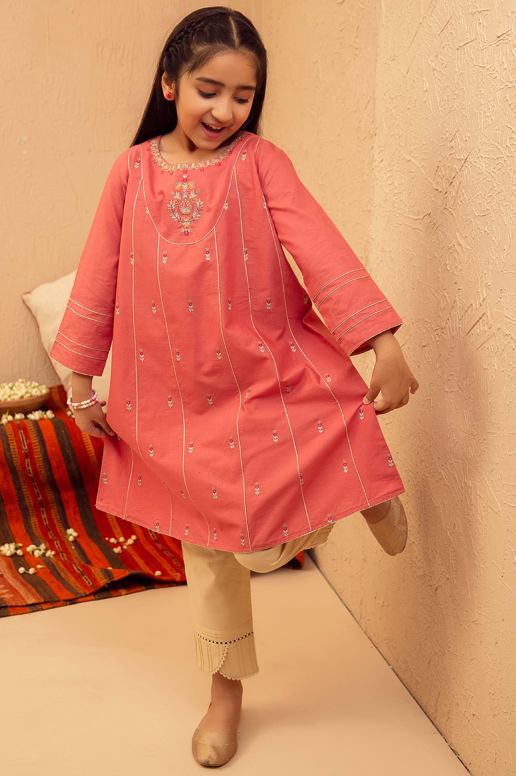 stitched 1 Piece Embroidered Shirt - Cotton - Image 4