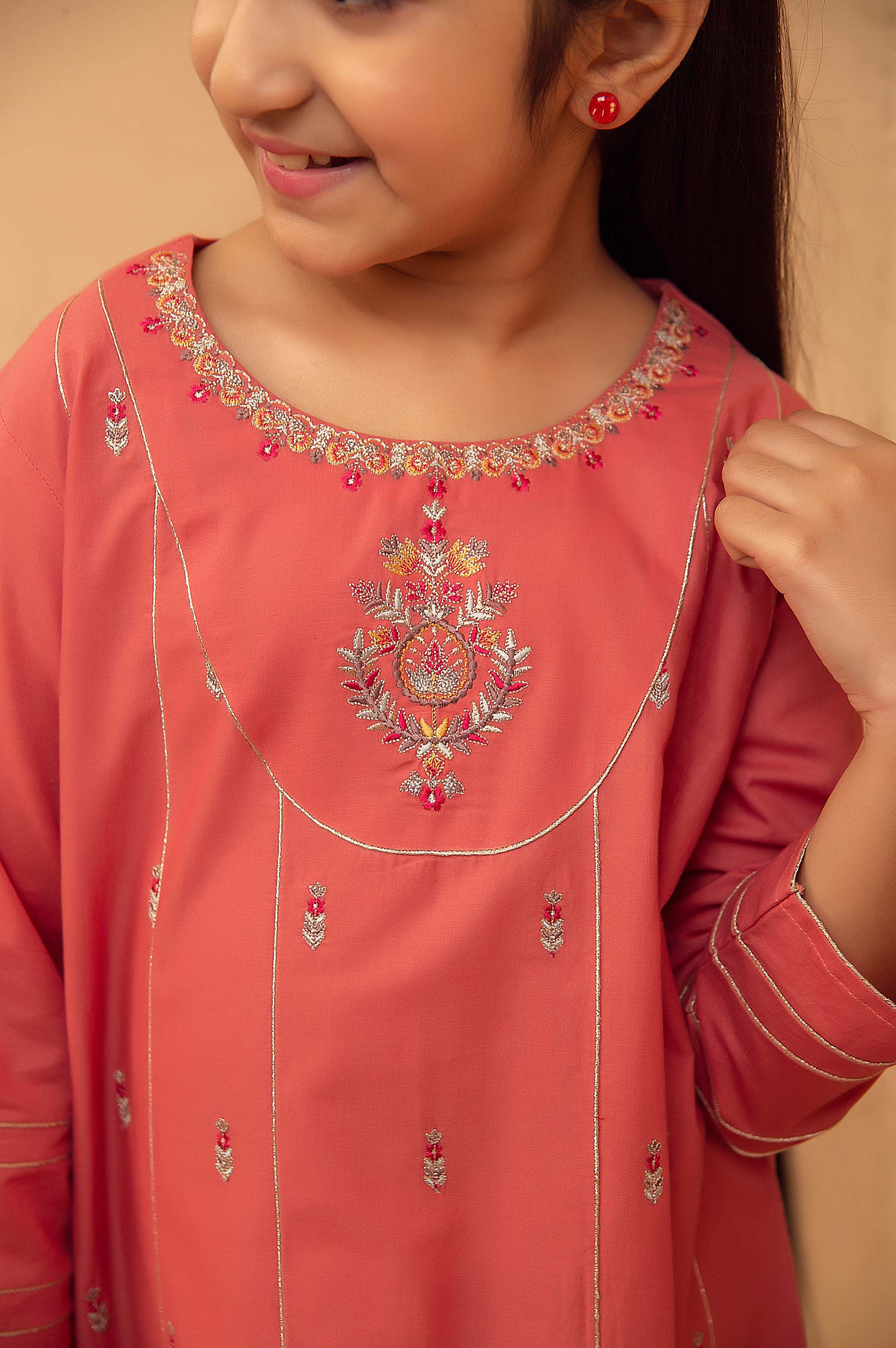 stitched 1 Piece Embroidered Shirt - Cotton - Image 5