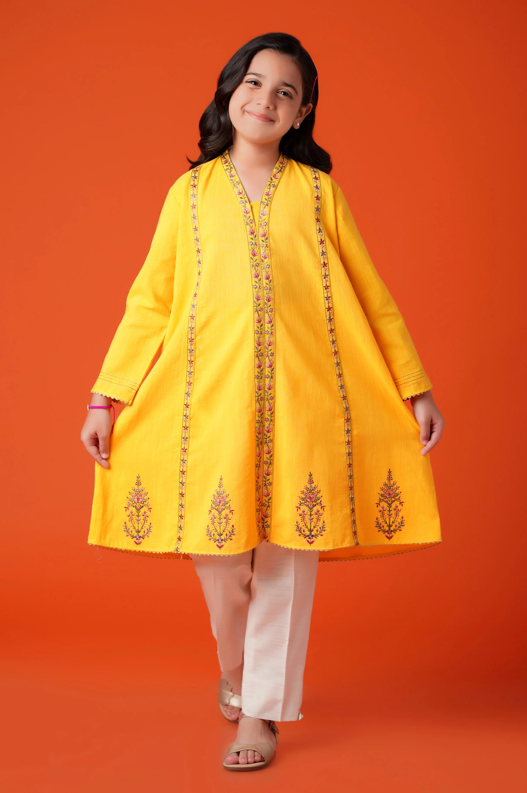 Stitched 1 Piece Embroidered Khaddar Shirt