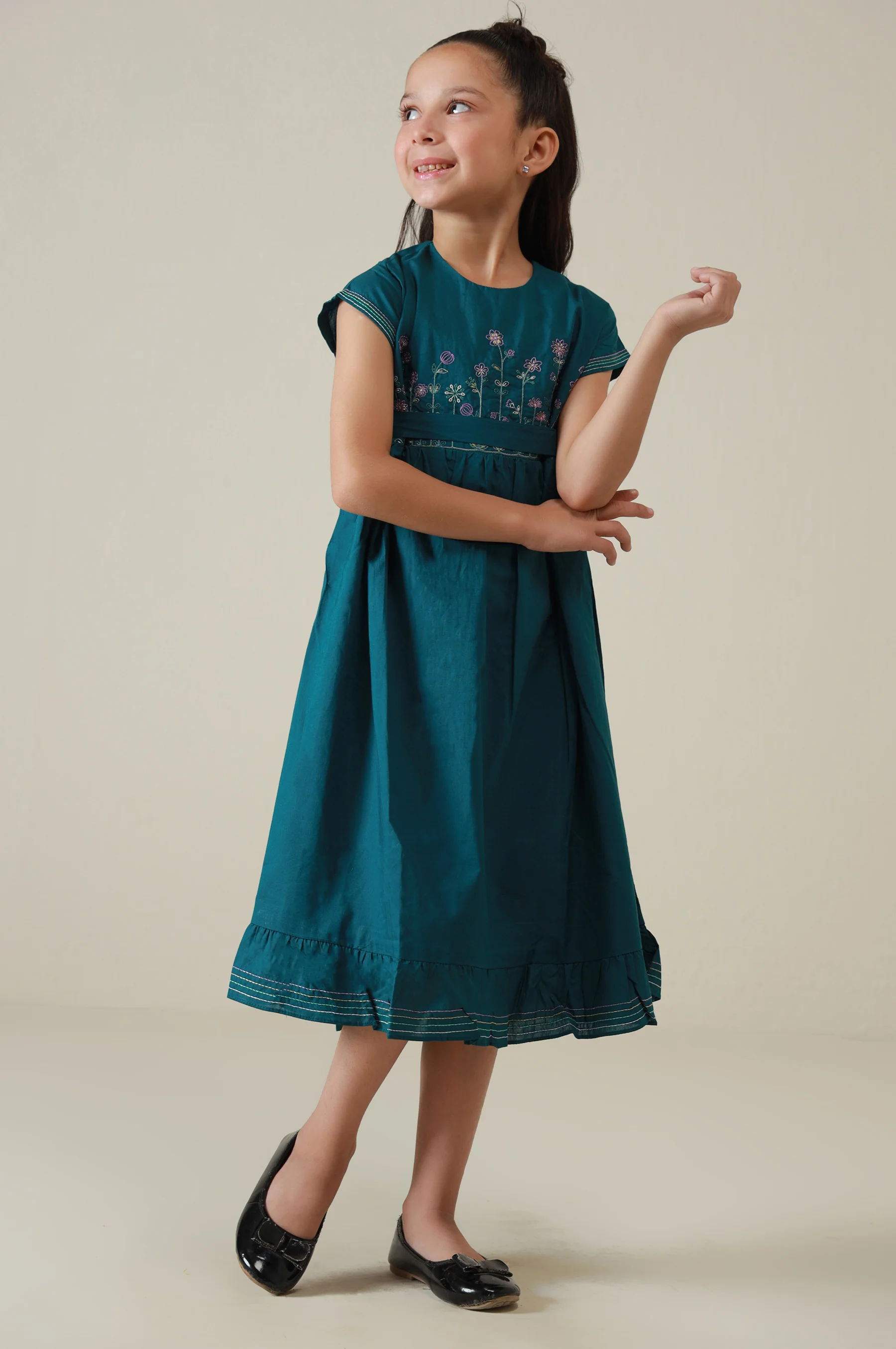 Stitched 1 Piece Embroidered Cambric Shirt - Image 6