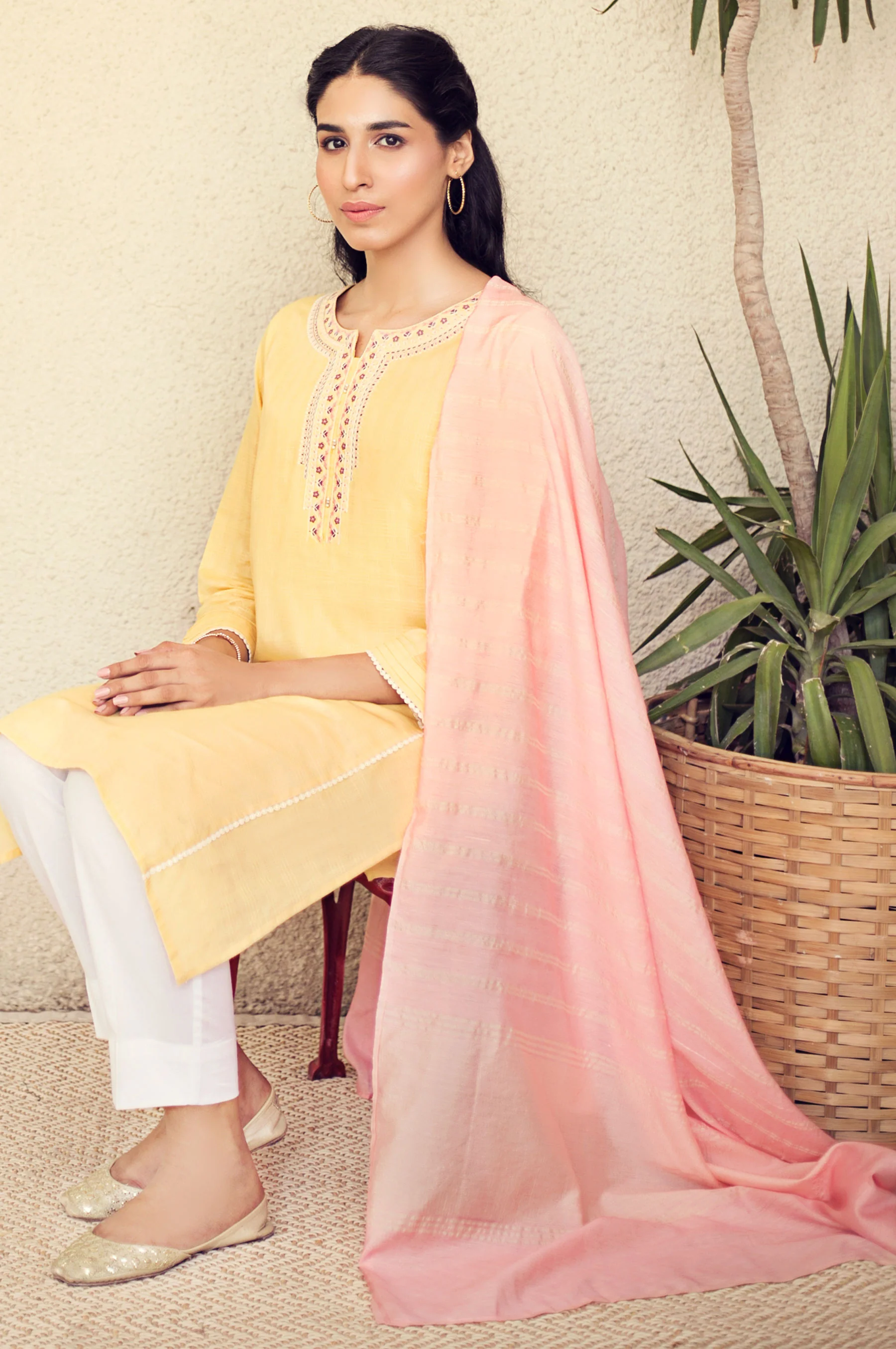 Stitched 2 Piece Embroidered Suit - Image 2