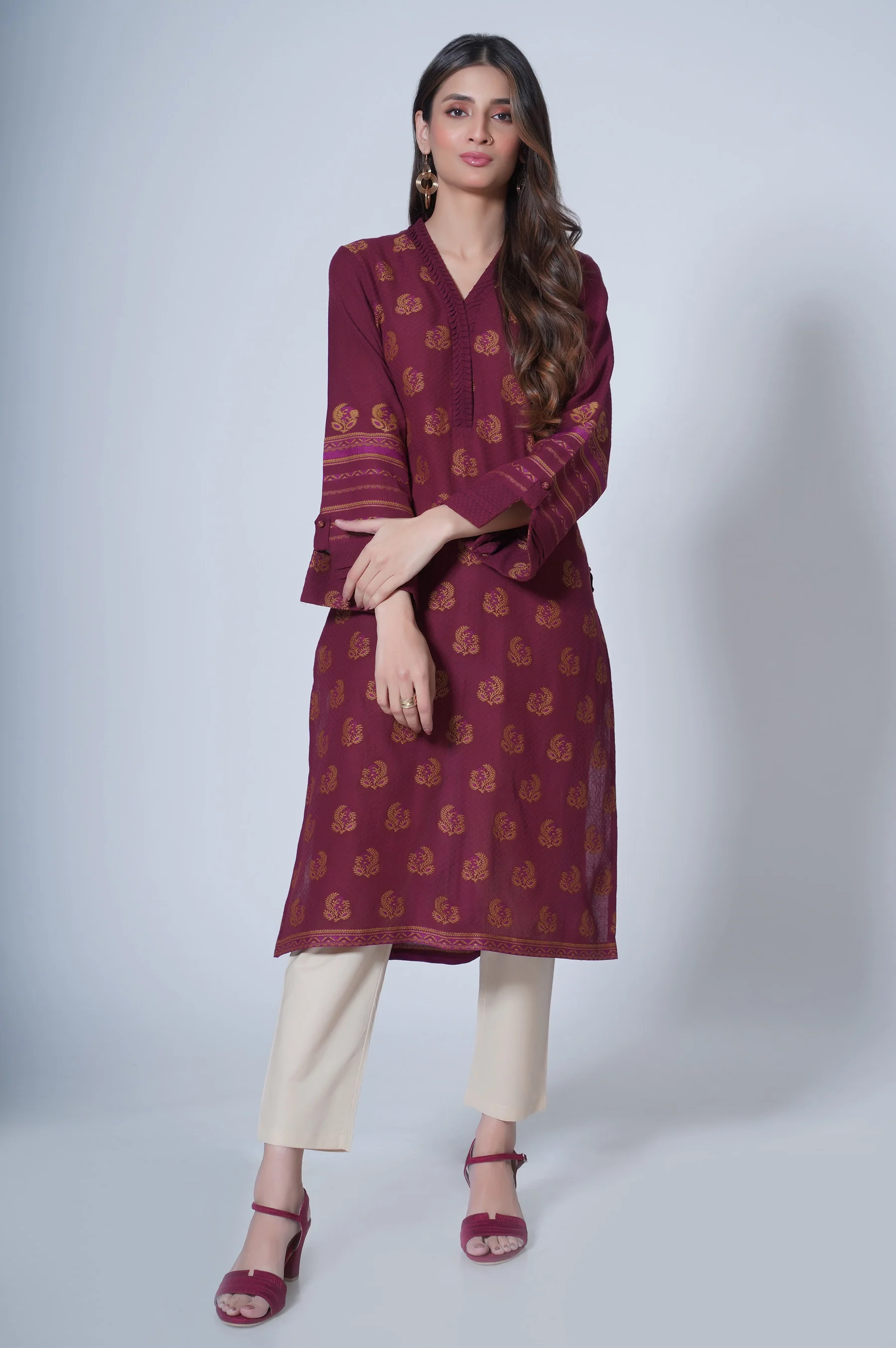 Stitched 1 Piece Jacquard Shirt
