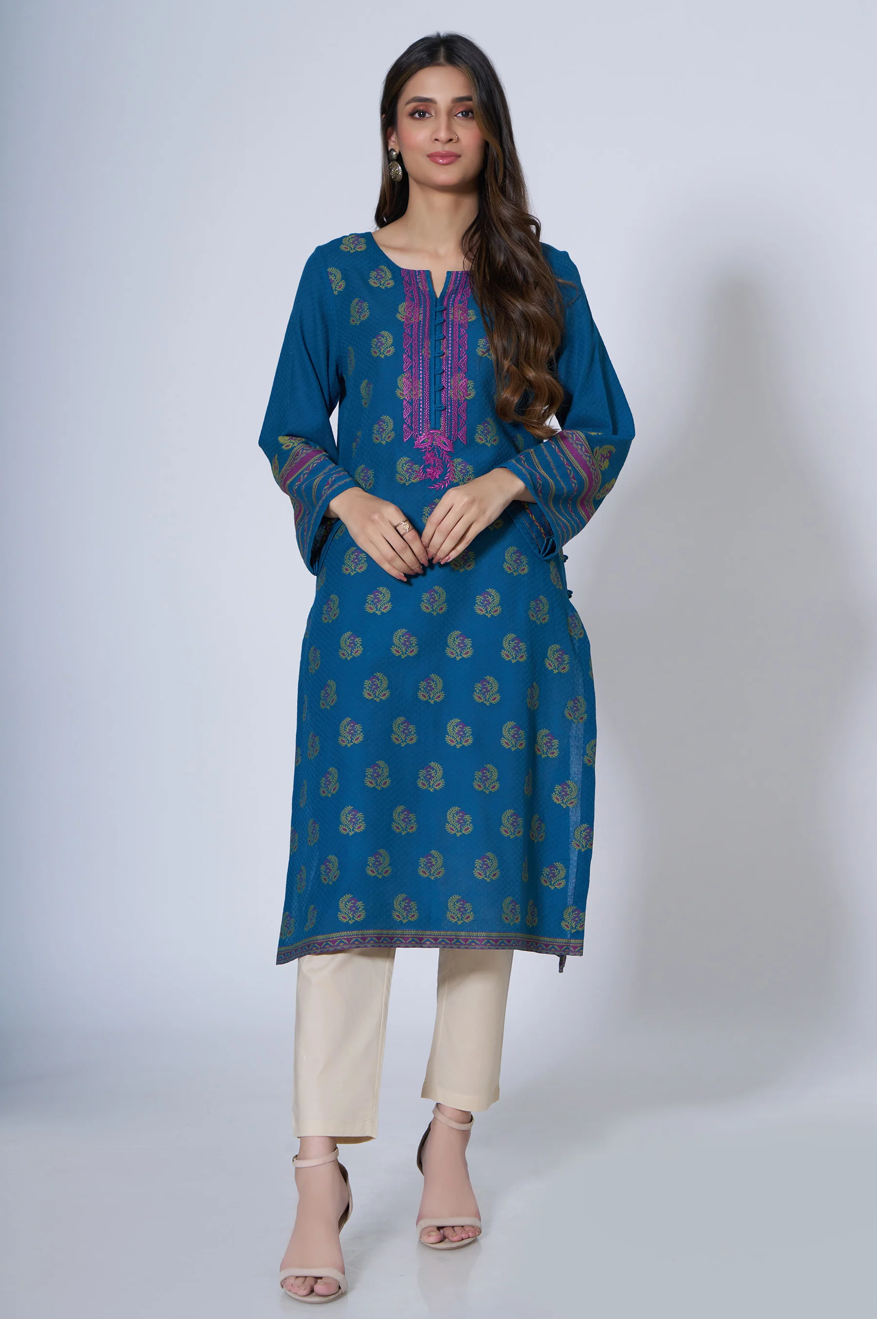 Stitched 1 piece Composed Jacquard Shirt
