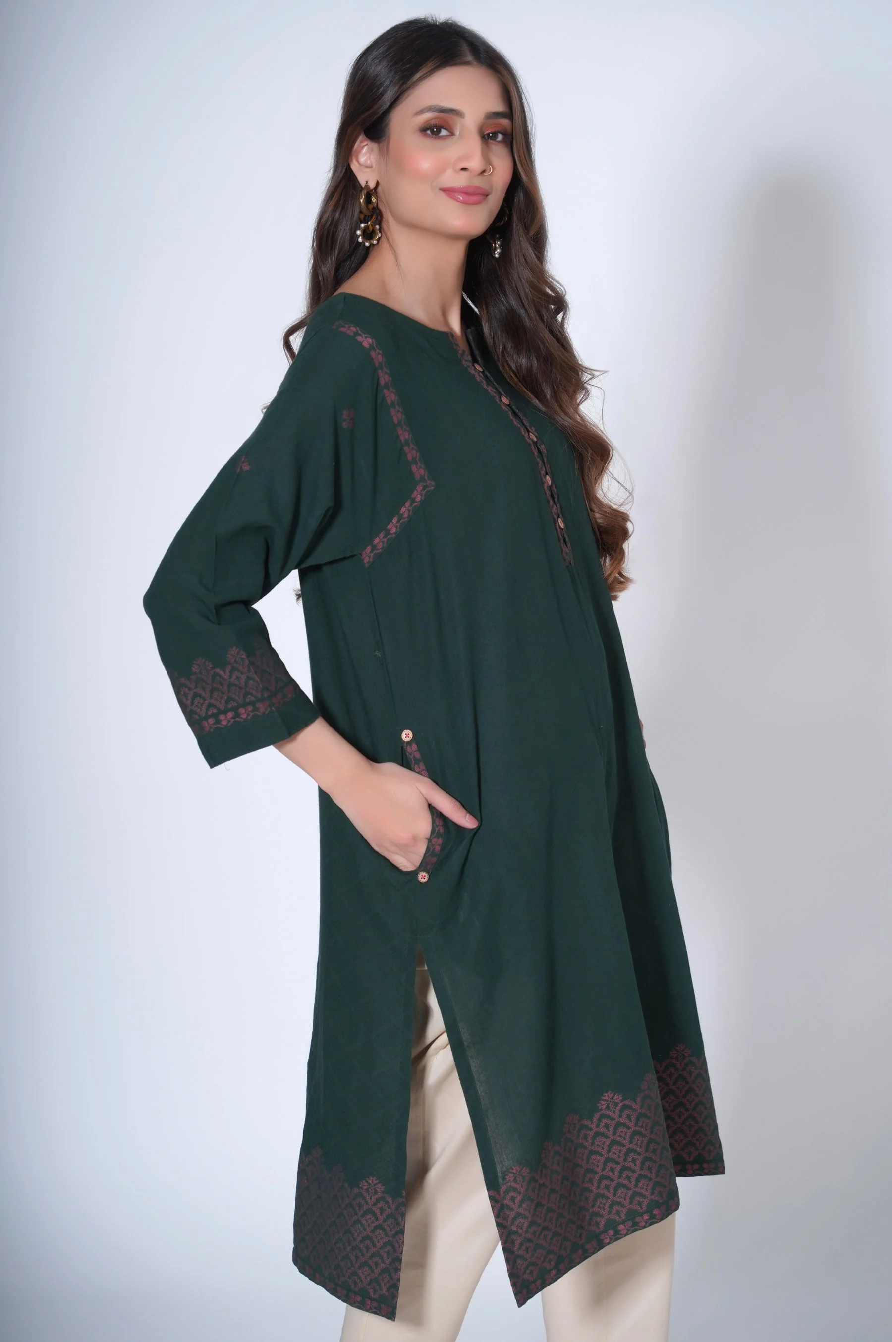 Stitched 1 piece Jacquard Outfit - Image 5