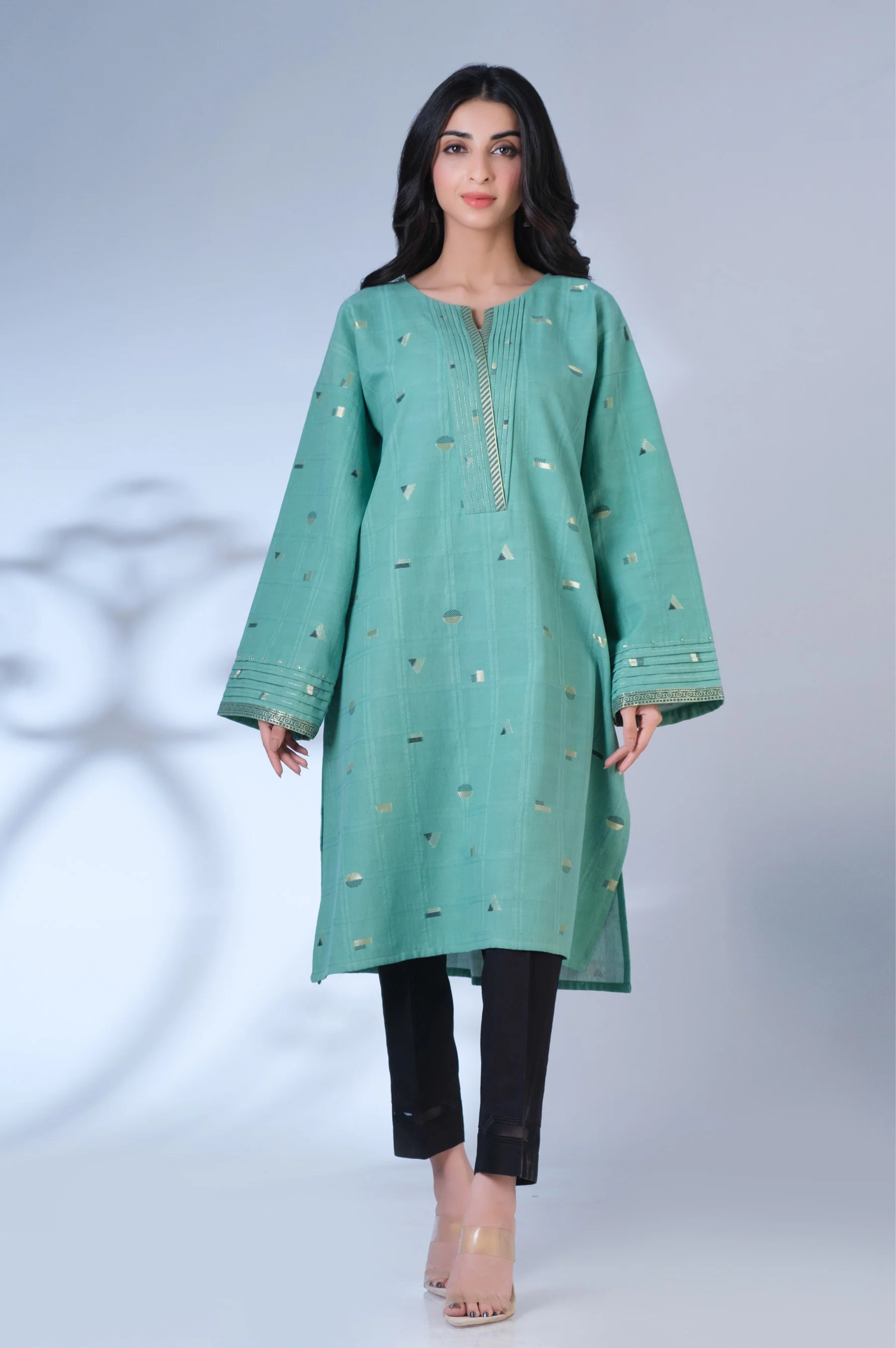 Stitched 1 Piece Jacquard Shirt - Image 2