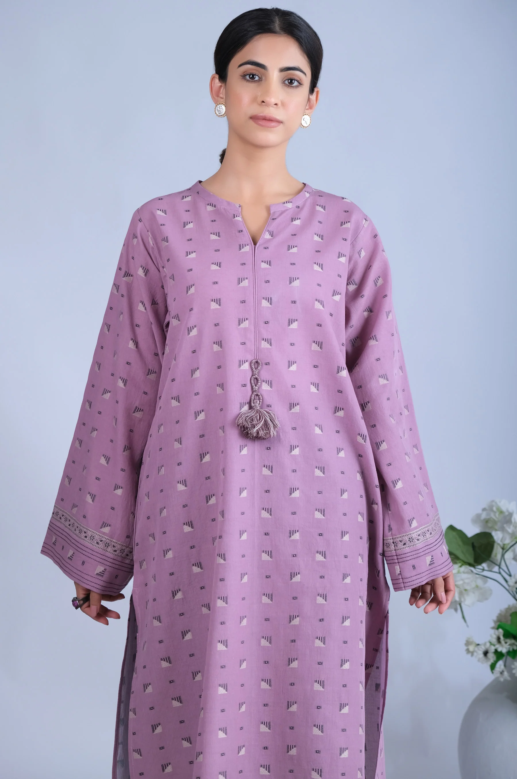Stitched 1 Piece Jacquard Shirt - Image 3