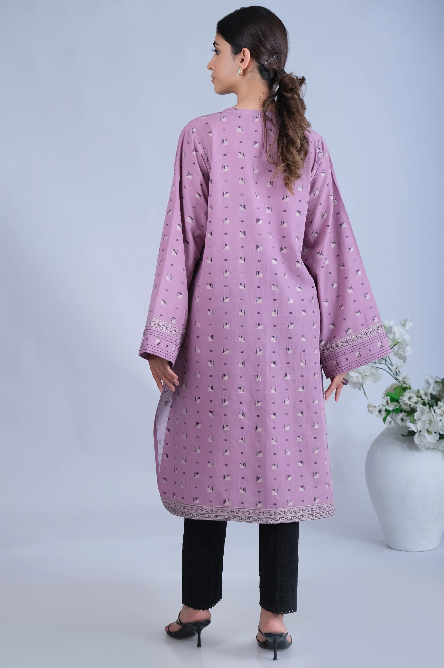 Stitched 1 Piece Jacquard Shirt - Image 4