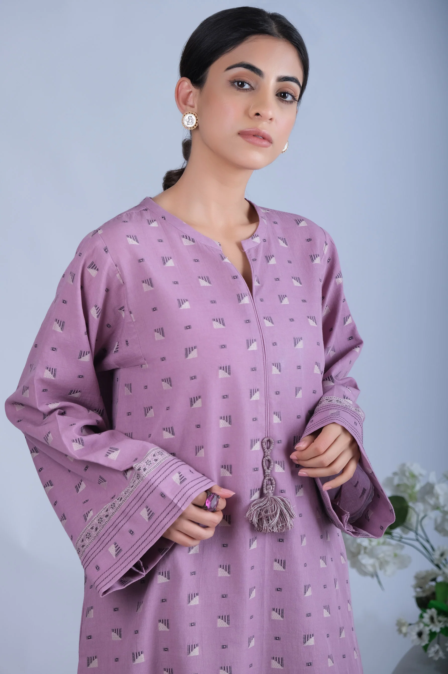 Stitched 1 Piece Jacquard Shirt - Image 7