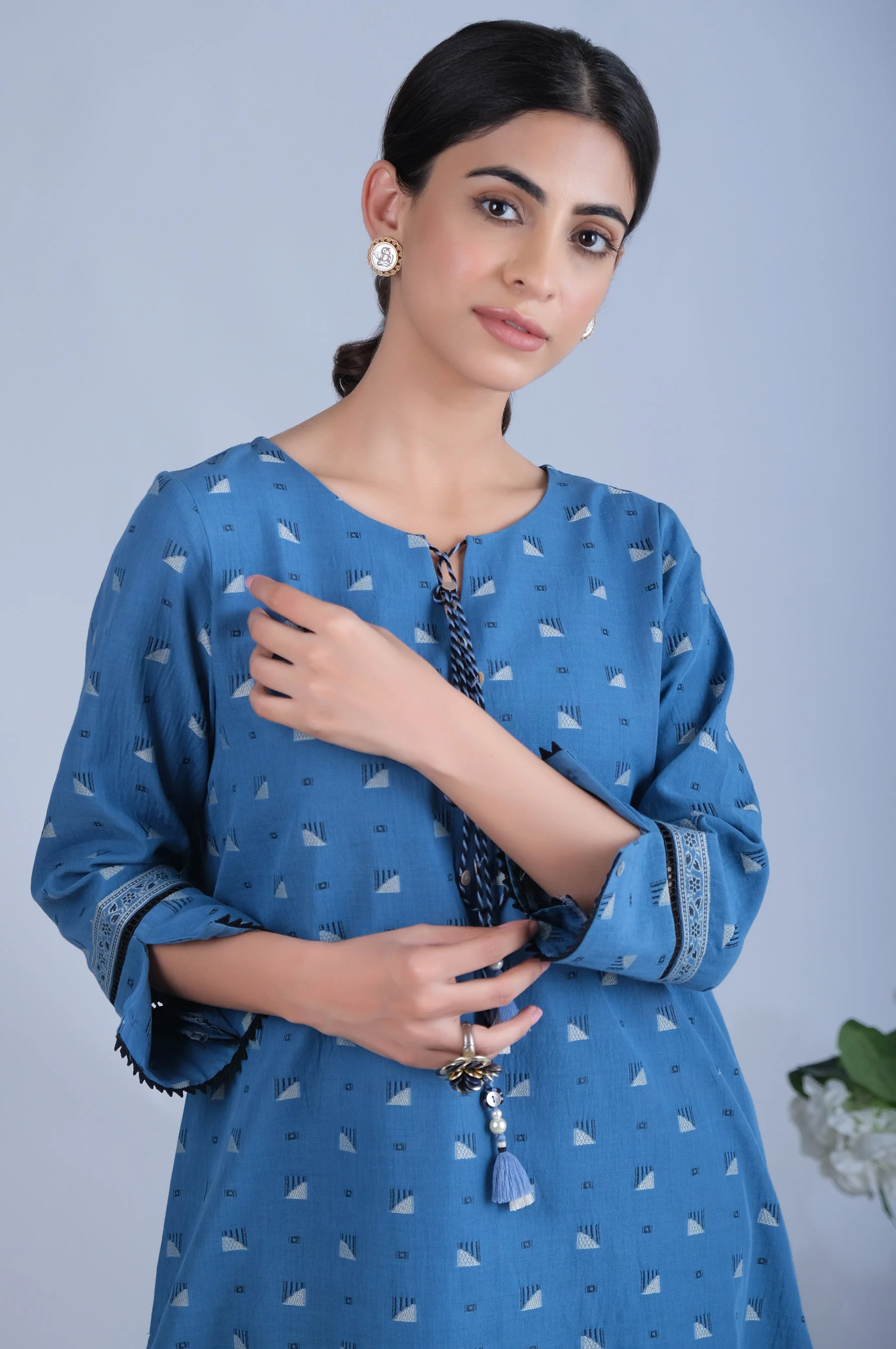 Stitched 1 Piece Jacquard Shirt - Image 4