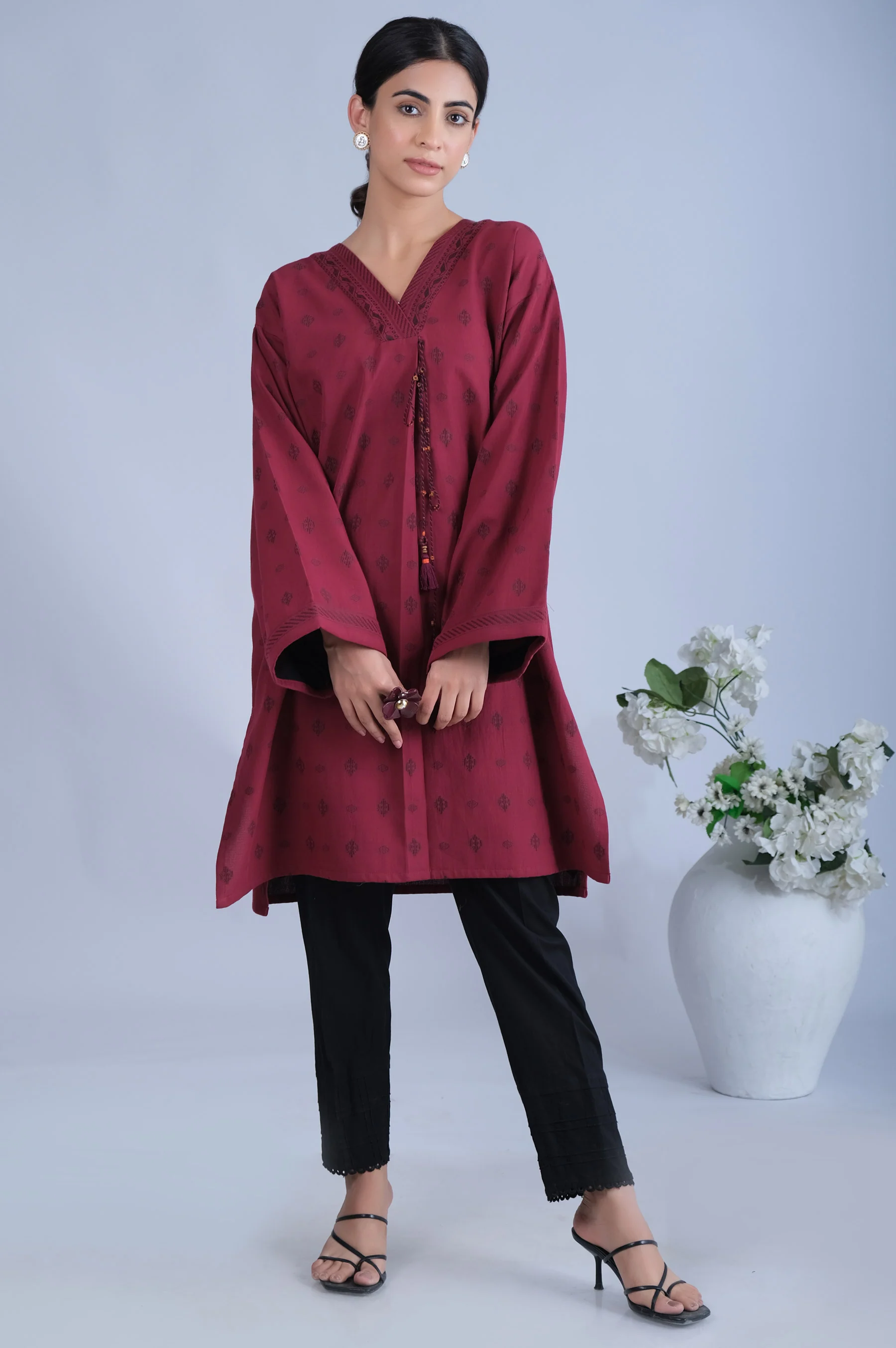 Stitched 1 Piece Jacquard Shirt - Image 3