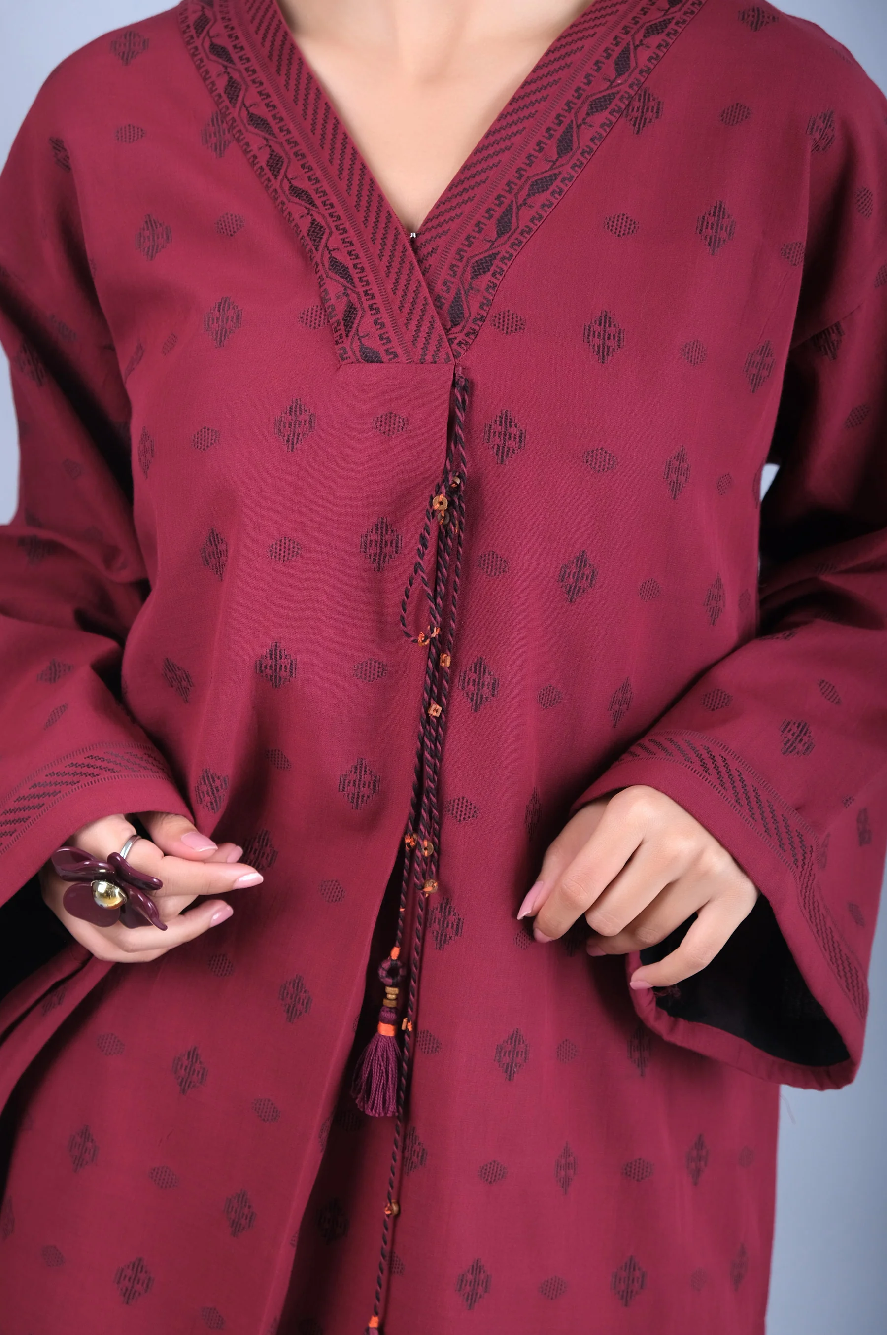 Stitched 1 Piece Jacquard Shirt - Image 7