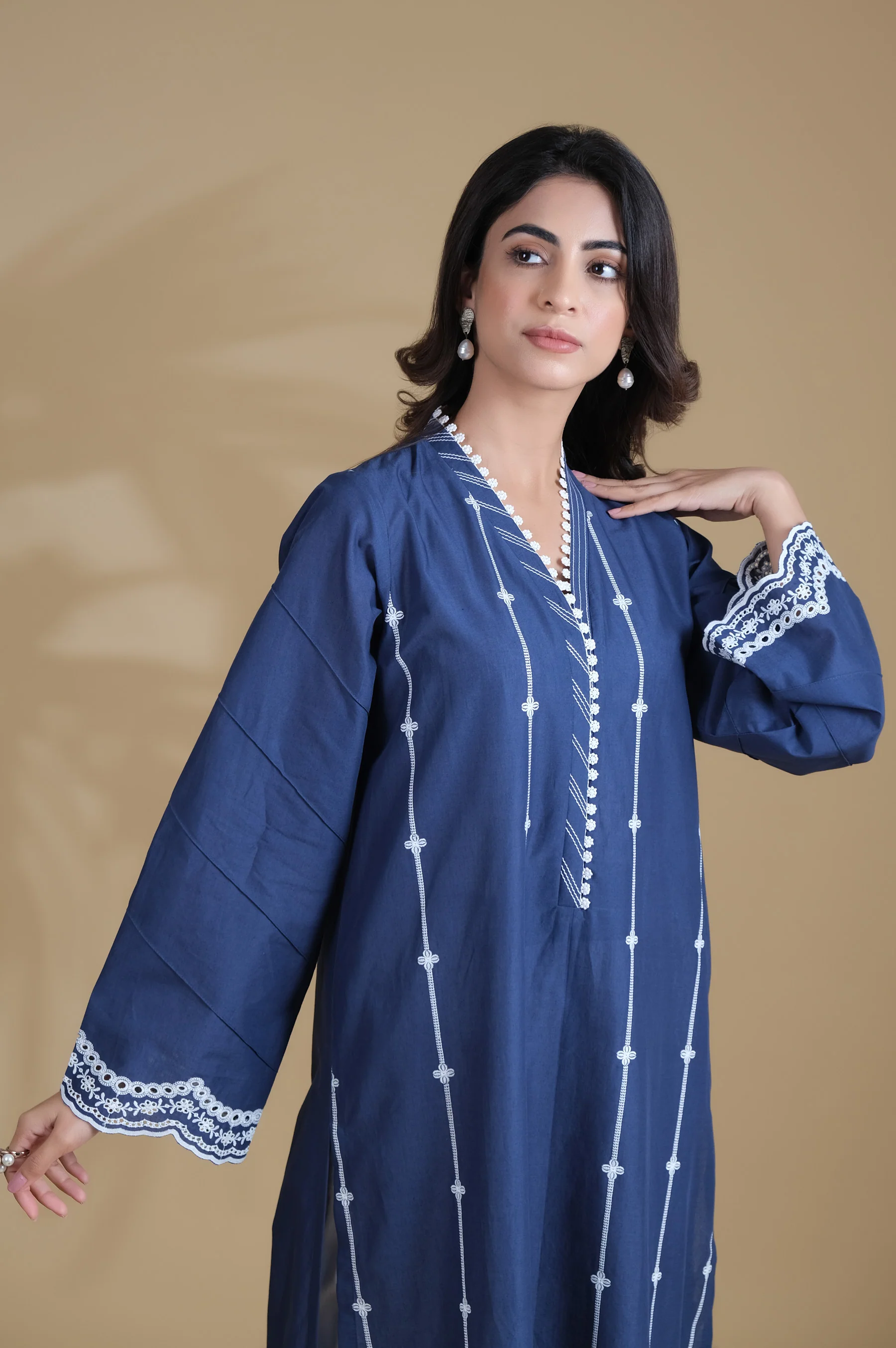 Stitched 1 Piece Chikankari Shirt - Image 5