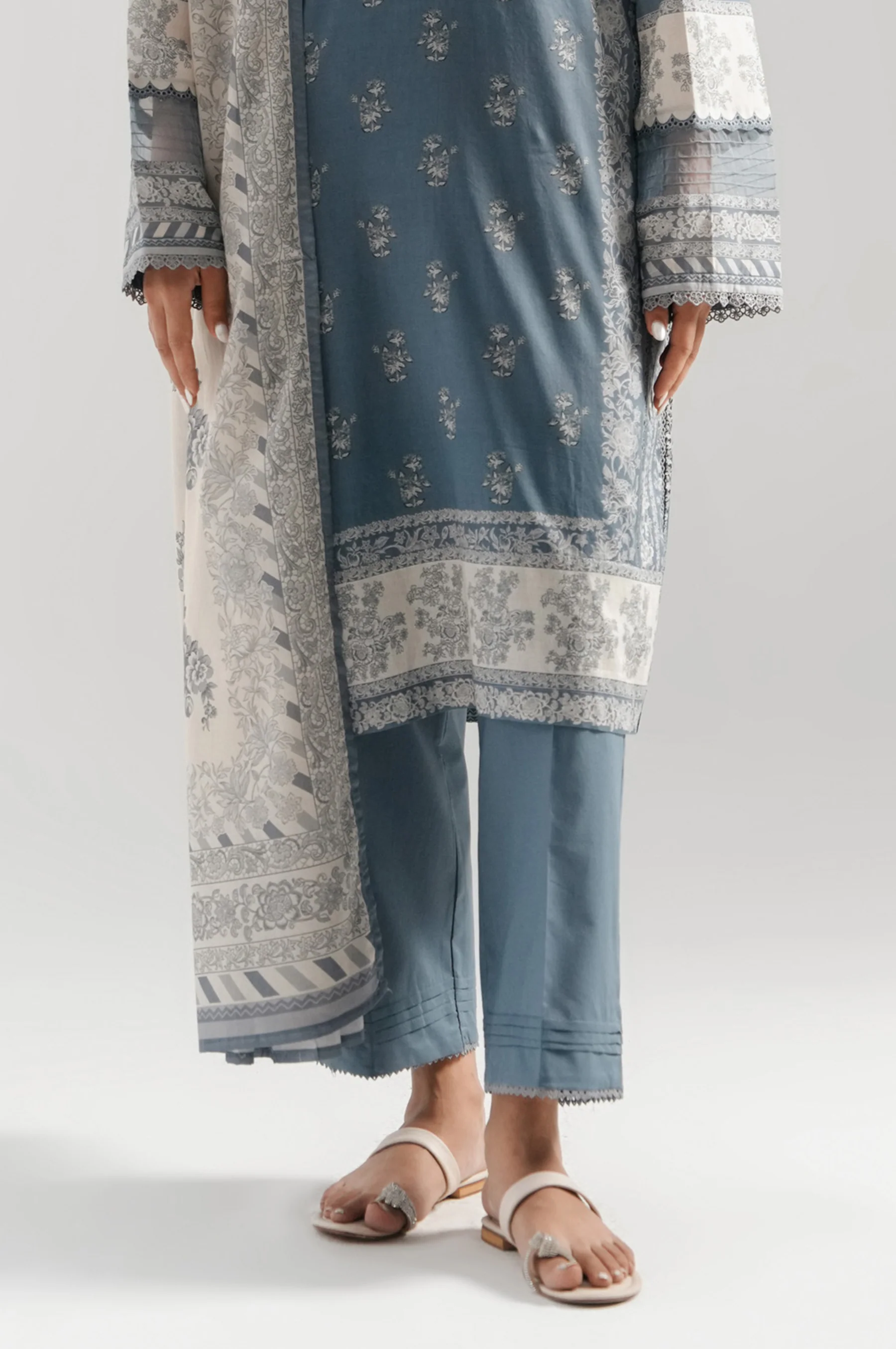 PRINTED LAWN STITCHED BOTTOM (FACTORY E-OUTLET)
