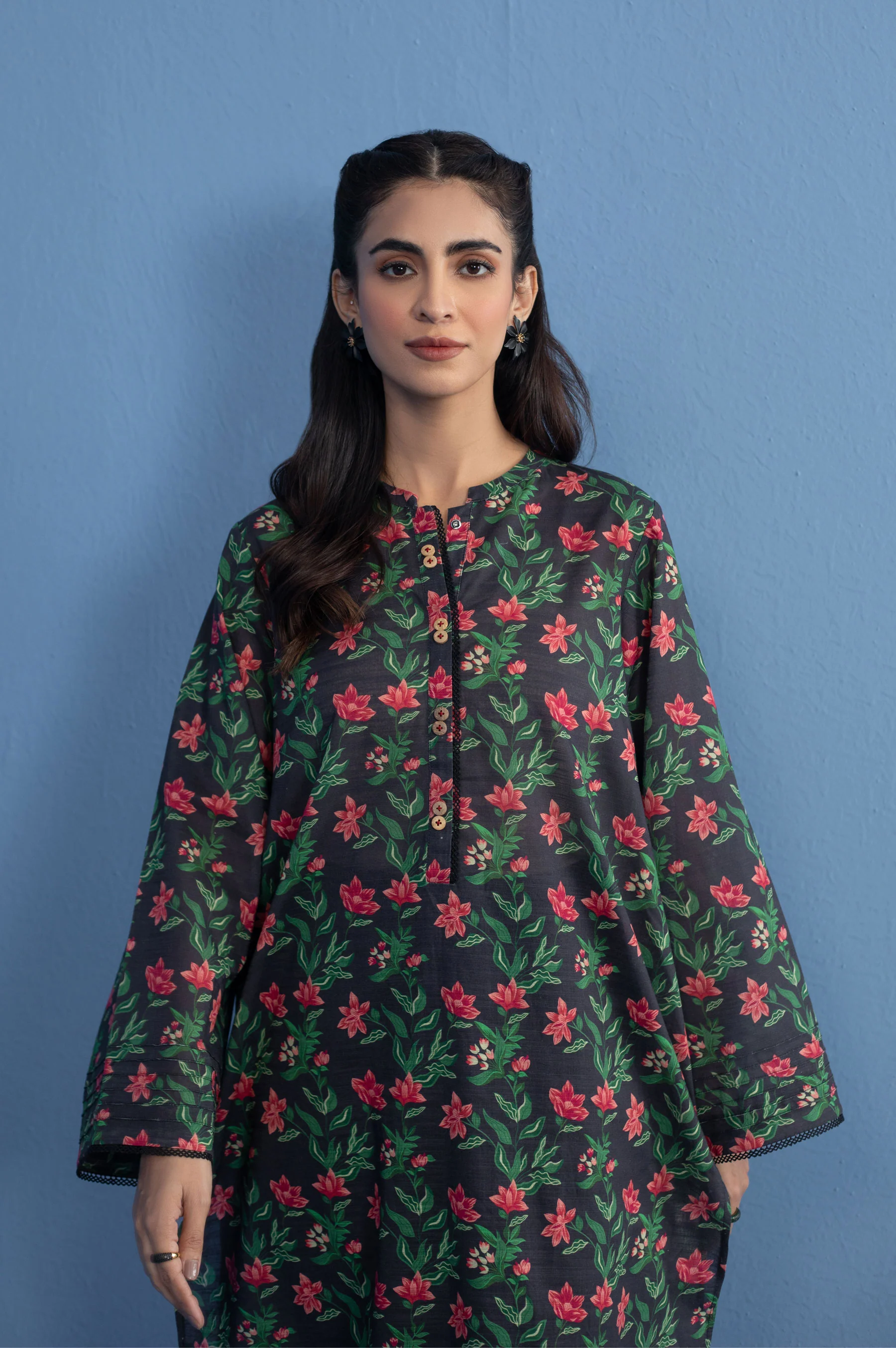 Stitched 1 Piece Printed Cottle Shirt - Image 2