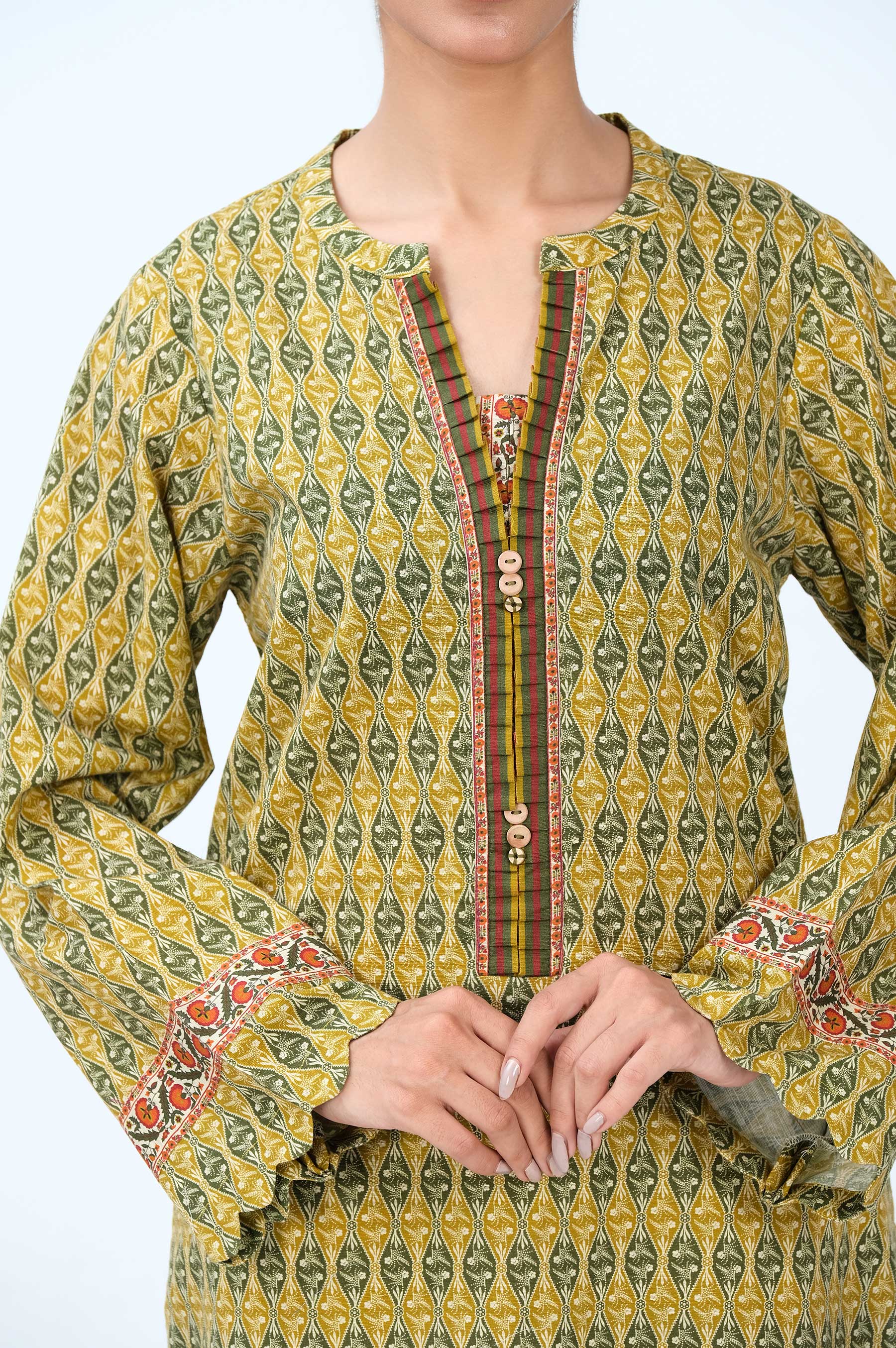 Stitched 1 Piece Digital Printed Khaddar Shirt - Image 5