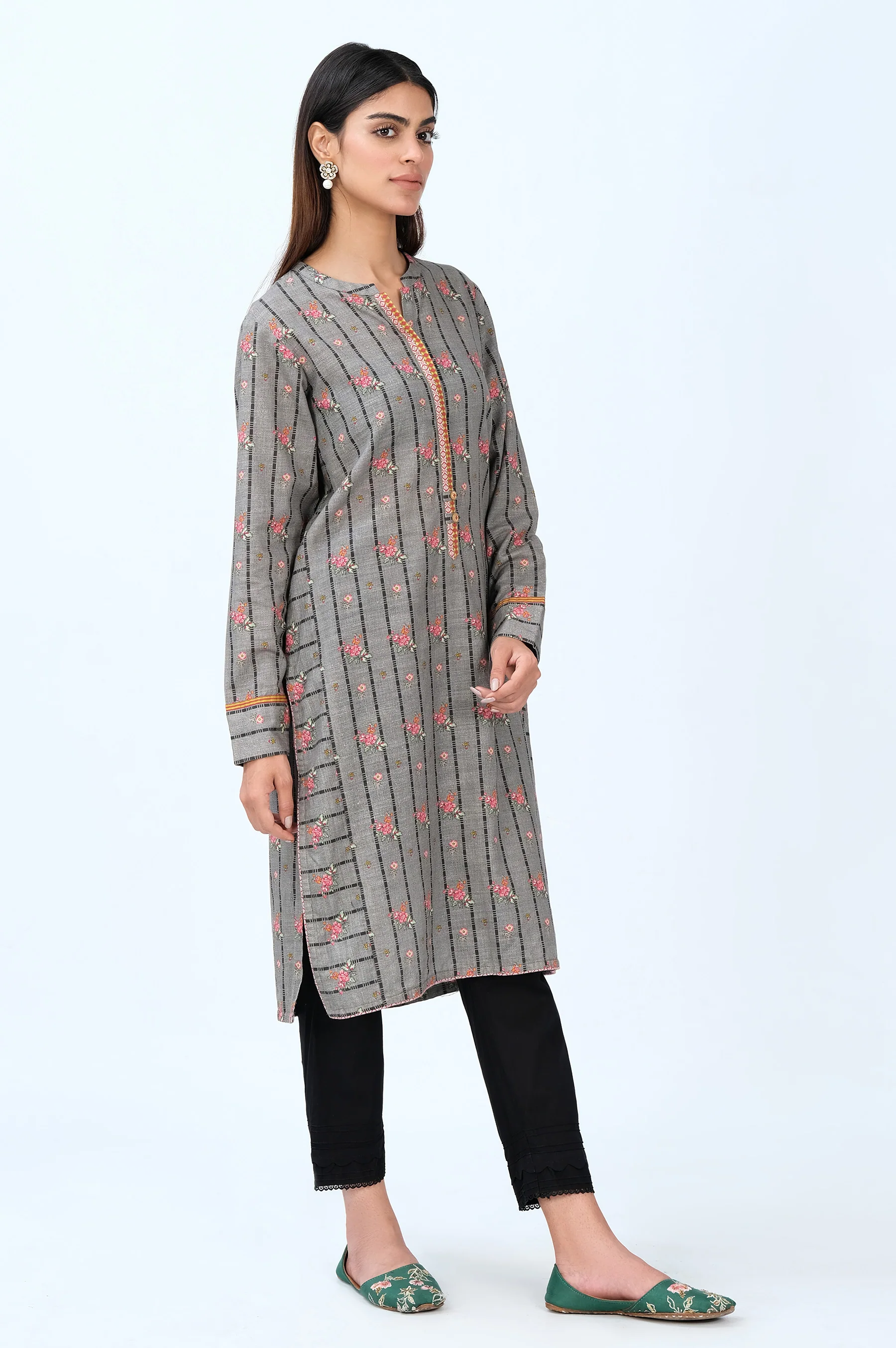 Stitched 1 Piece Digital Printed Khaddar Shirt - Image 2