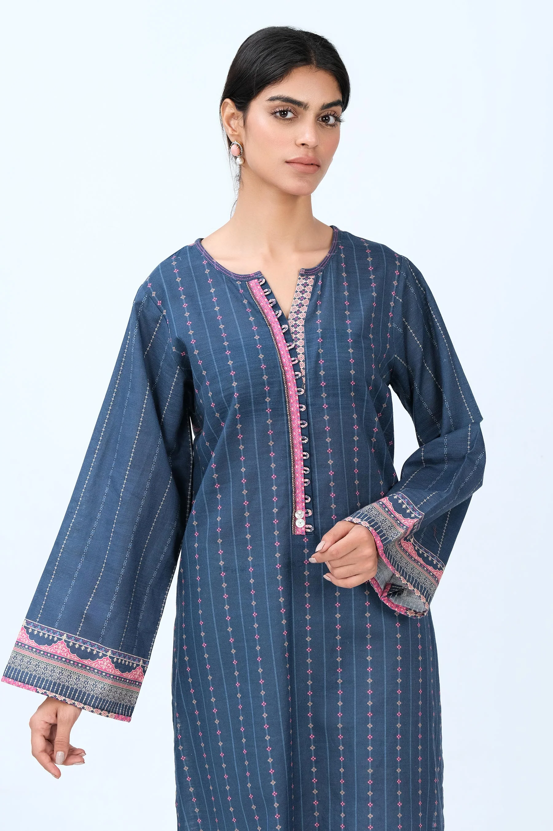 Stitched 1 Piece Digital Printed Khaddar Shirt