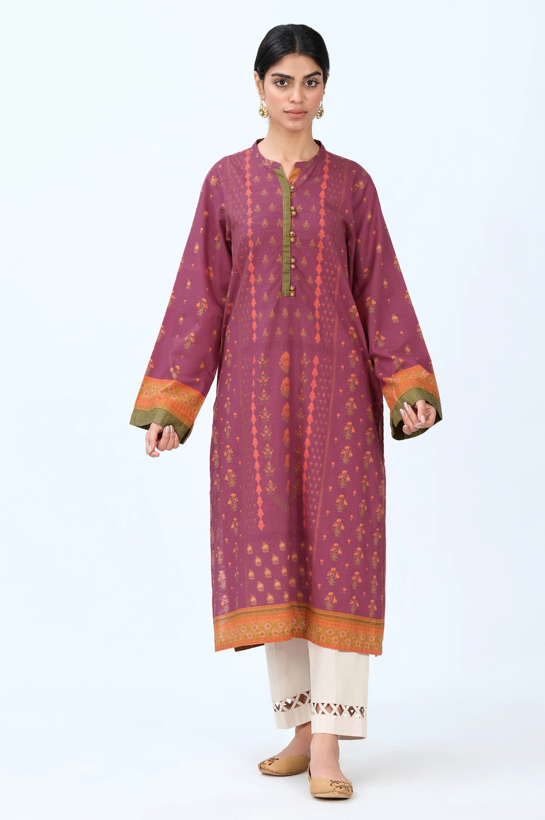 Stitched 1 Piece Digital Printed Khaddar Shirt - Image 2