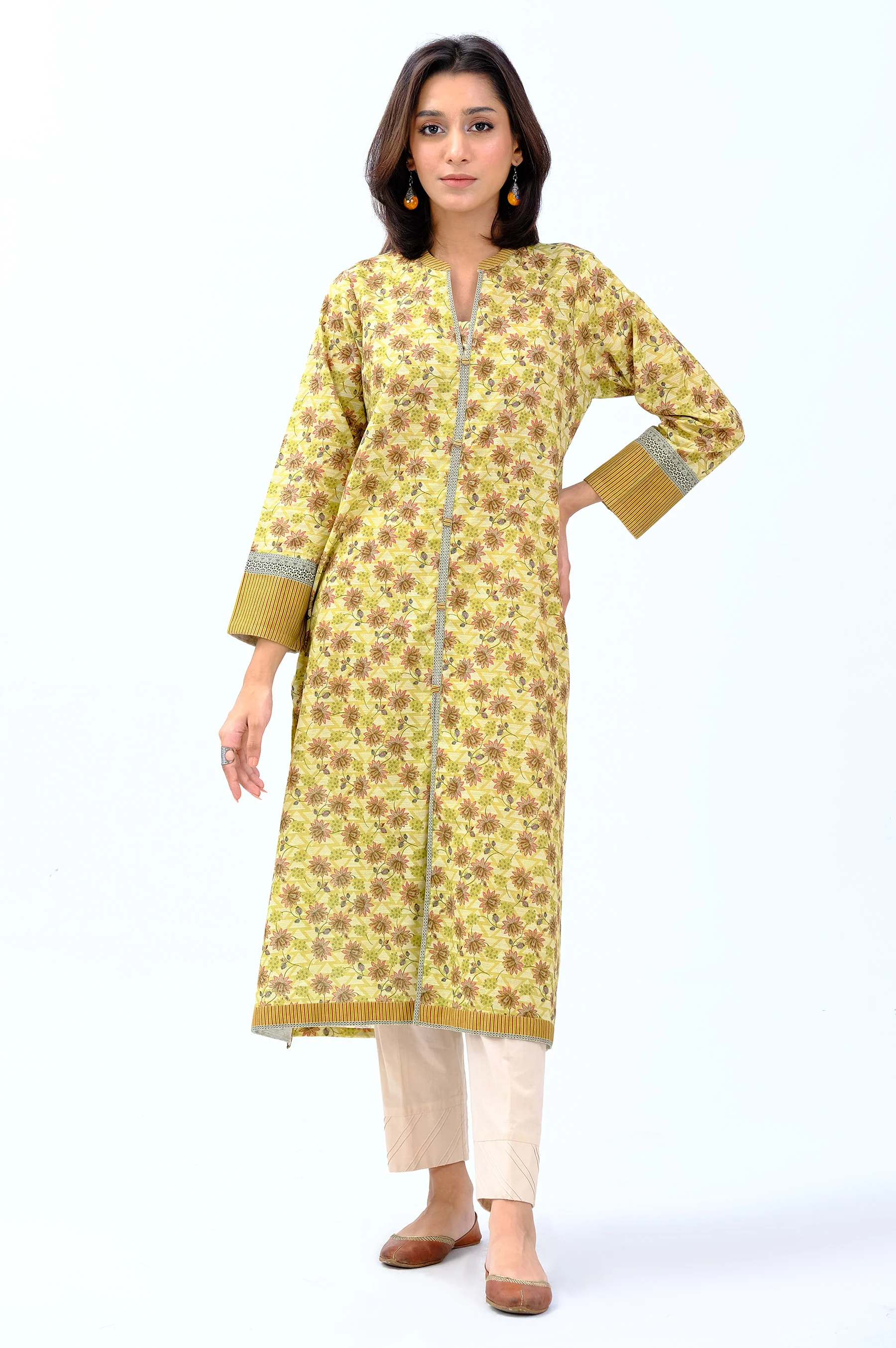 Stitched 1 Piece Printed Khaddar Shirt - Image 5
