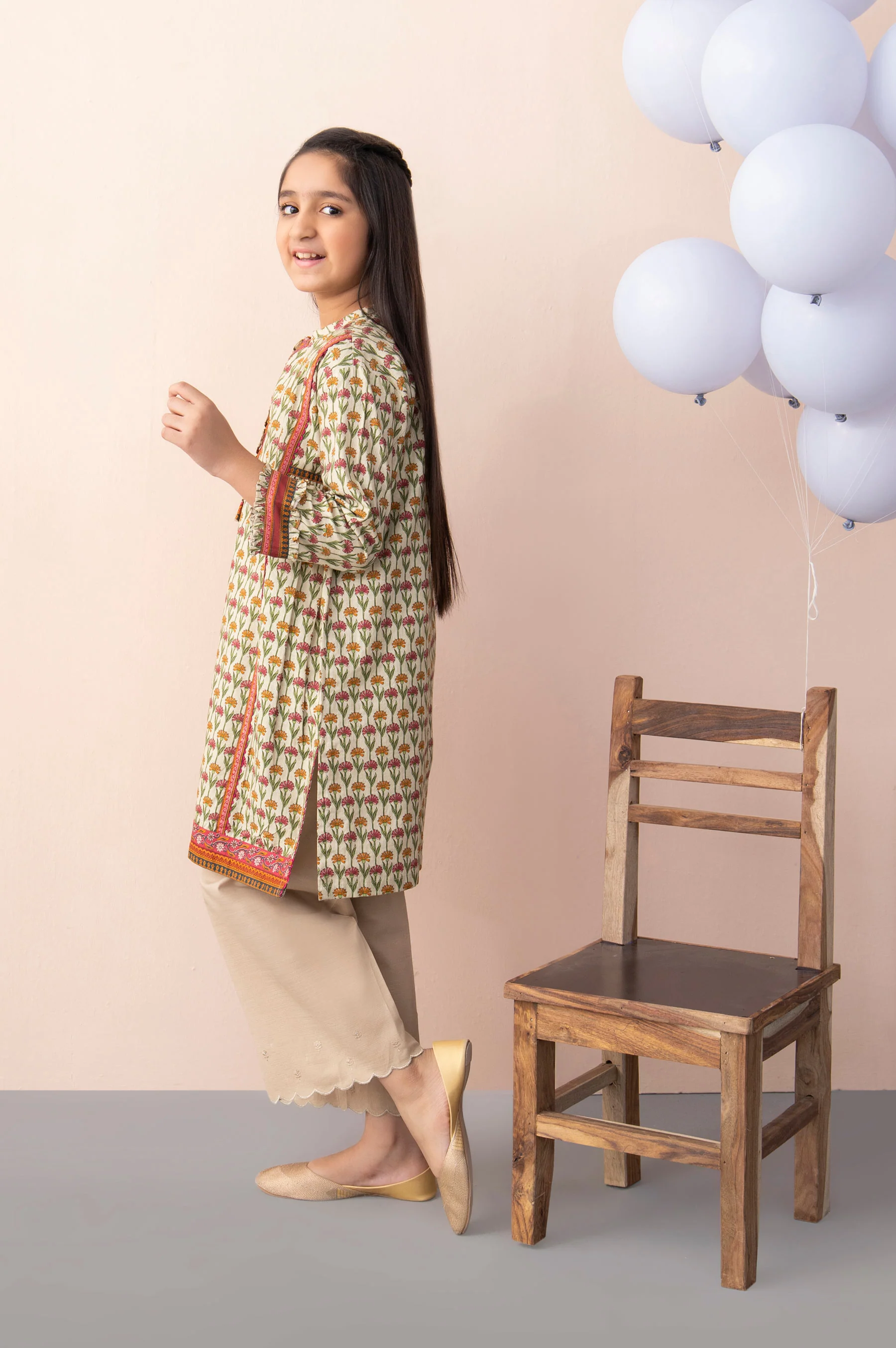Stitched 1 Piece Printed Khaddar Junior Shirt - Image 4
