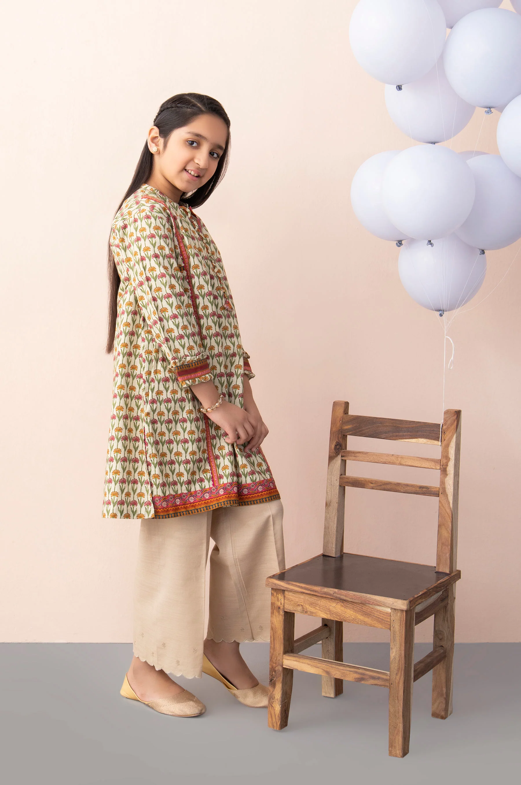 Stitched 1 Piece Printed Khaddar Junior Shirt - Image 5